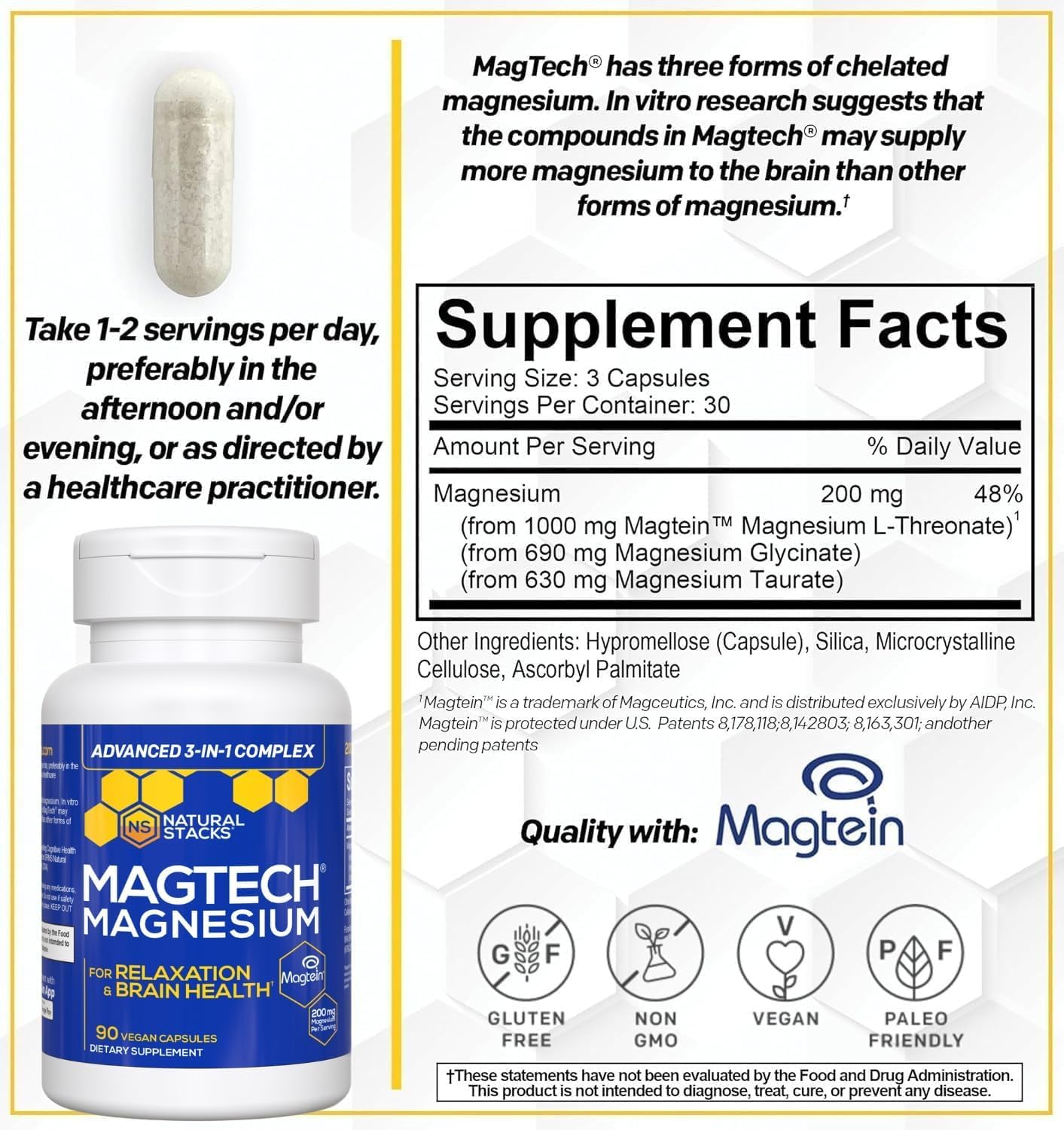 Natural Stacks MagTech Magnesium Complex Capsules 90
