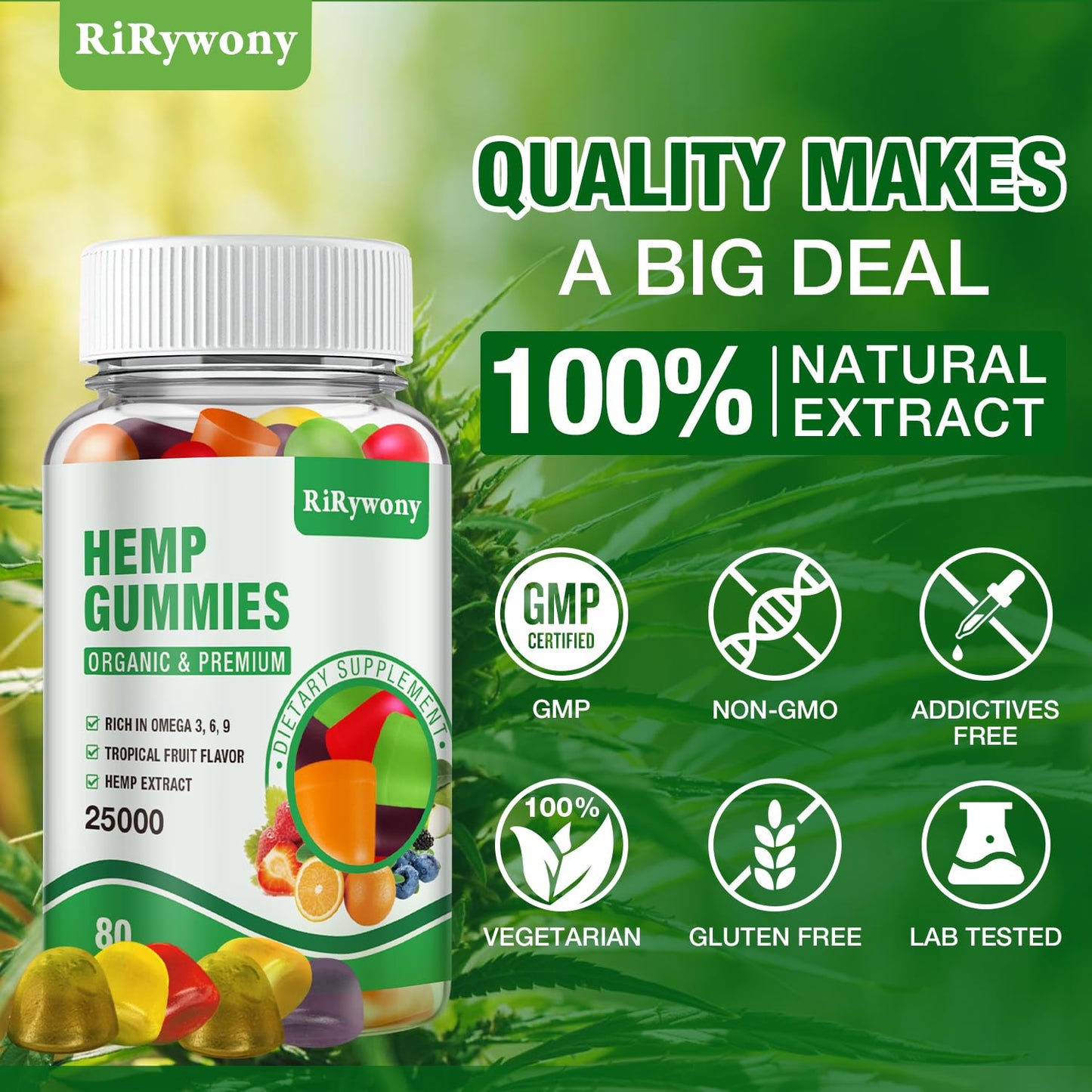 RiRywony Health Omega-3-6-9 Gummies 240-Count