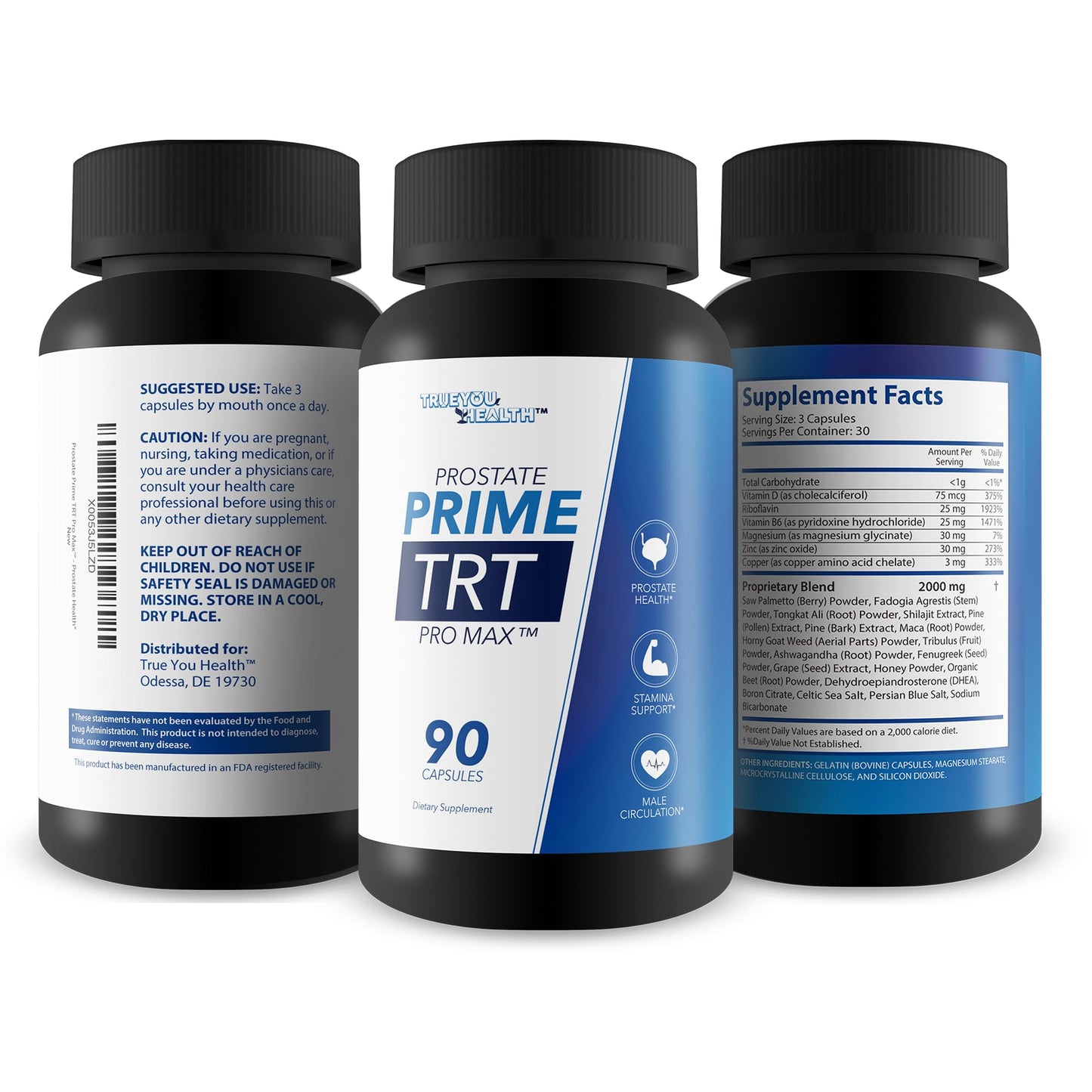 True You Health Prostate Prime Trt Pro Max Capsule, 90 Count