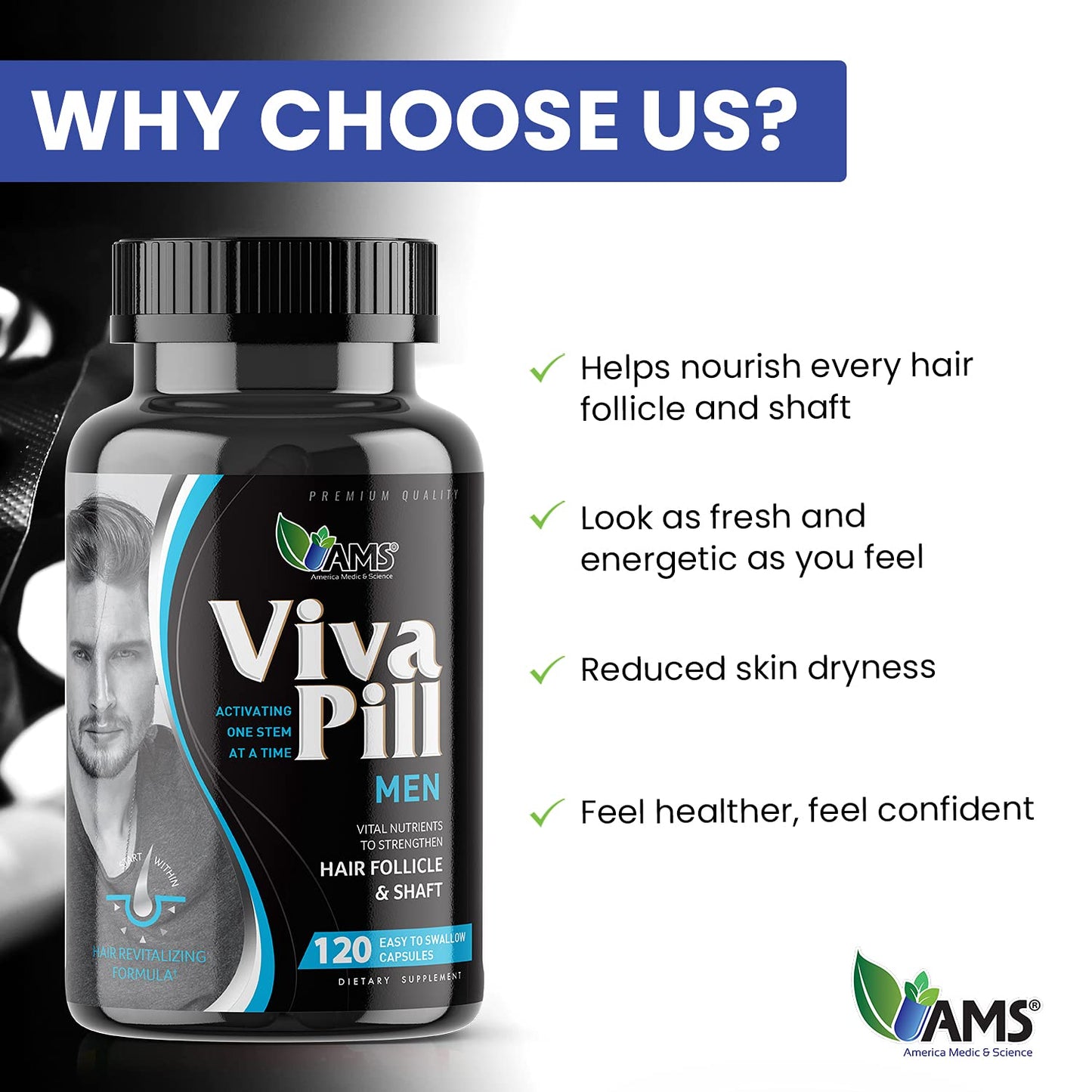 America Medic & Science VivaPill for Men Capsules, 120