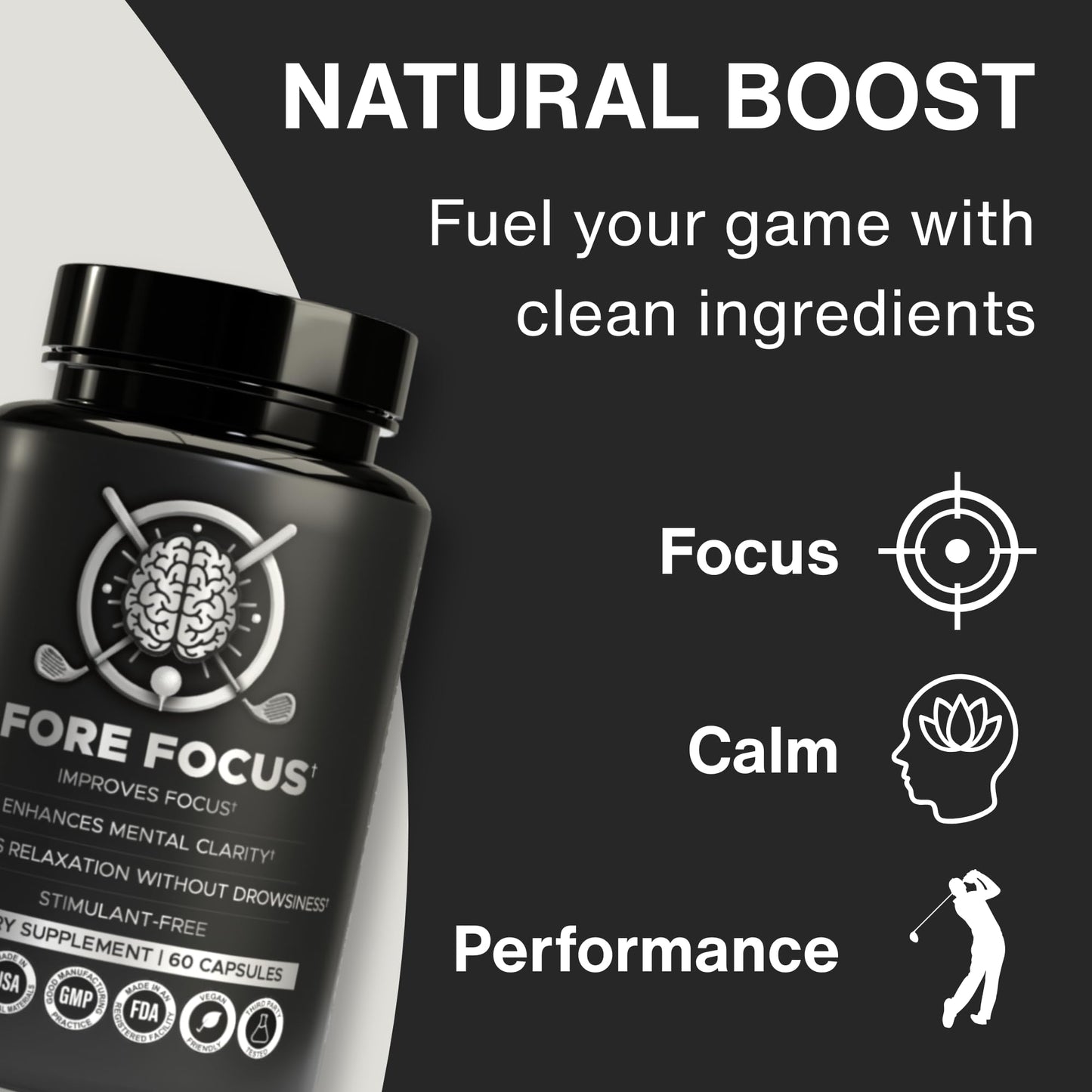 Fore Focus Brain Supplement for Memory and Focus 60 Capsules