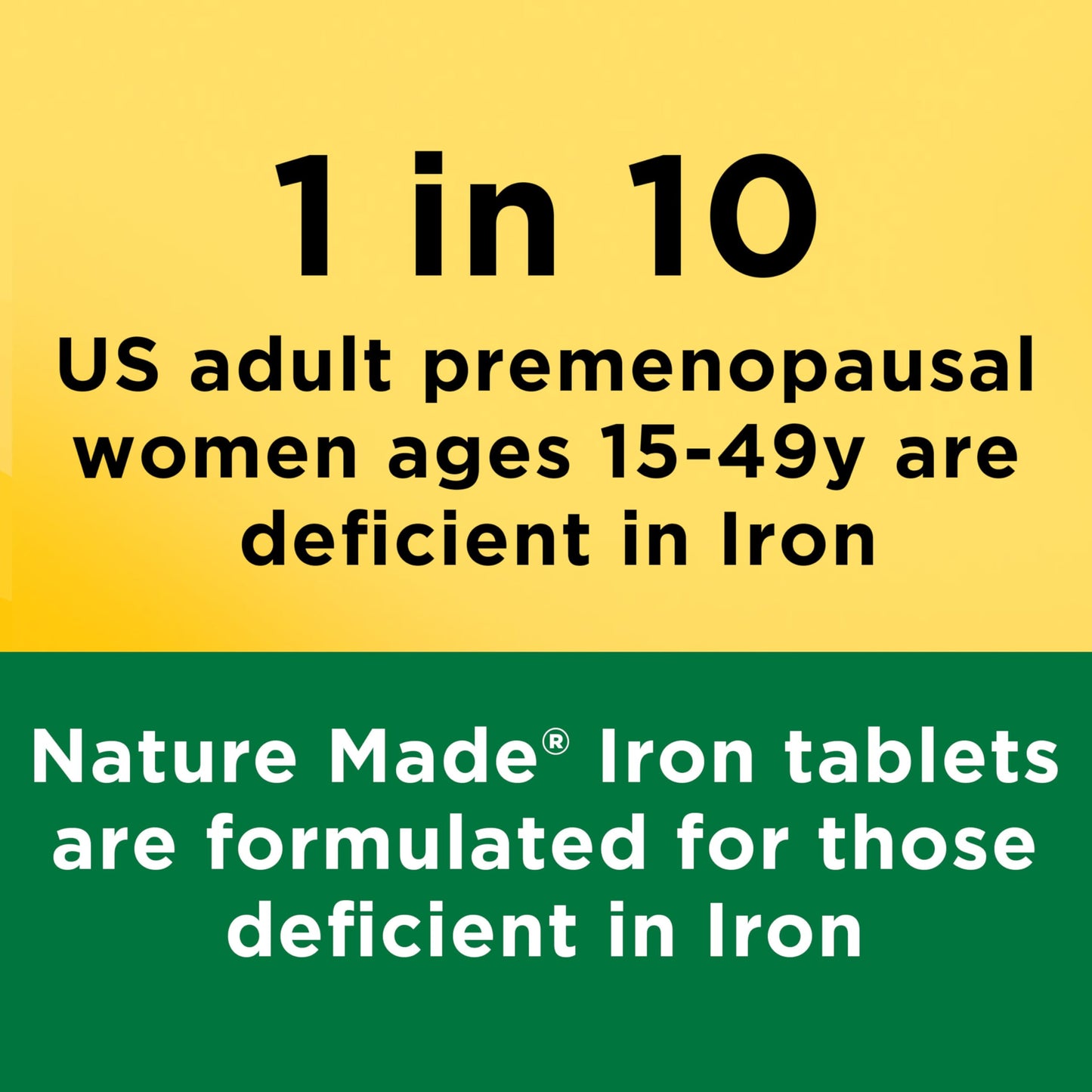 Nature Made Iron 65 mg (325 mg Ferrous Sulfate) Tablets, 180 Tablets