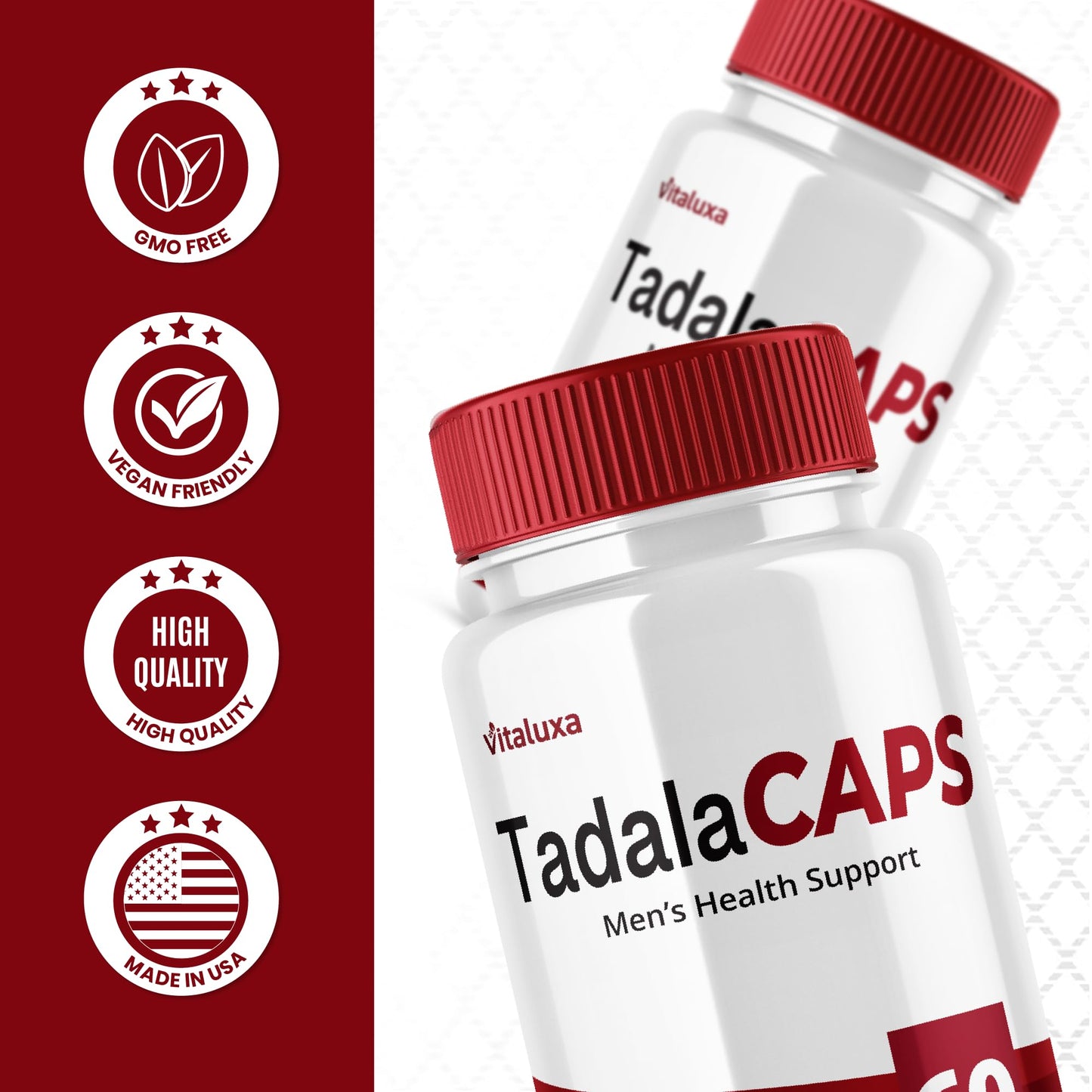 Vitaluxa TadalaCaps Advanced Maximum Strength Multivitamin Capsules, 60 Capsules