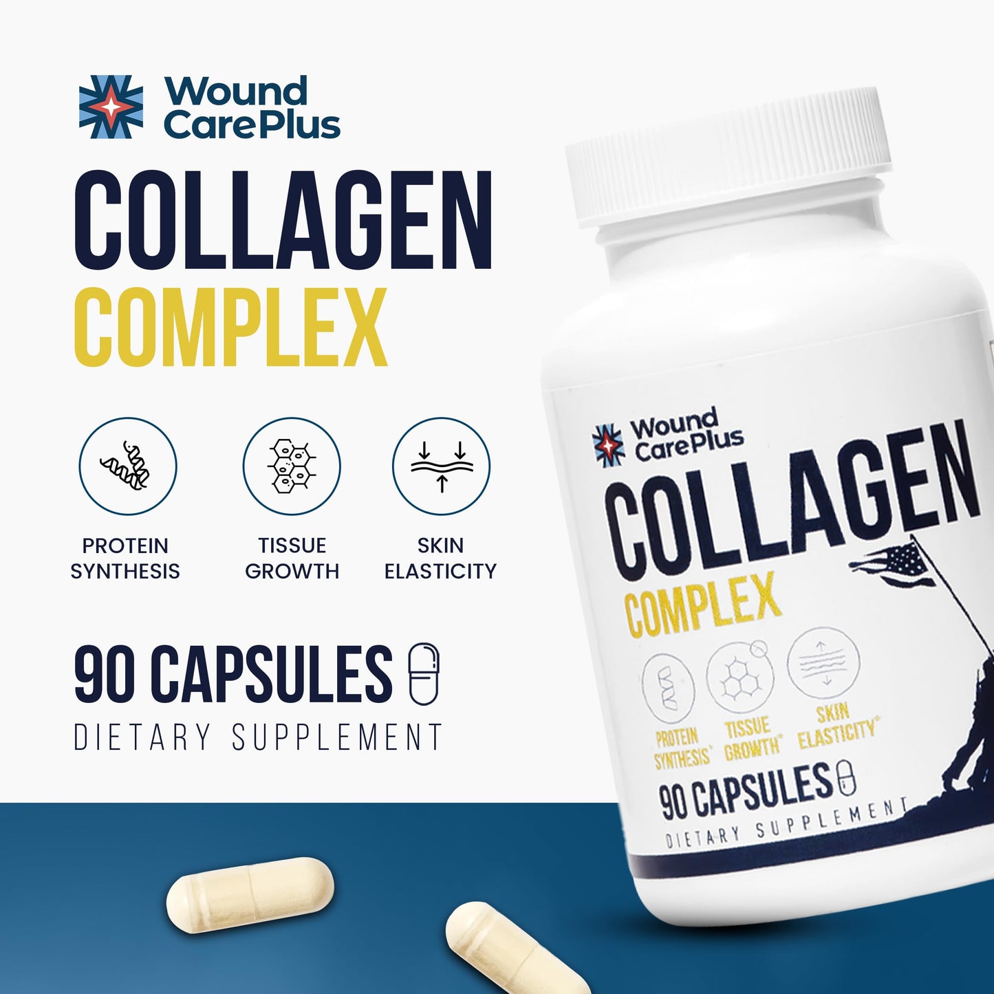 Wound CarePlus Collagen Complex Supplement Capsule, 90 Count