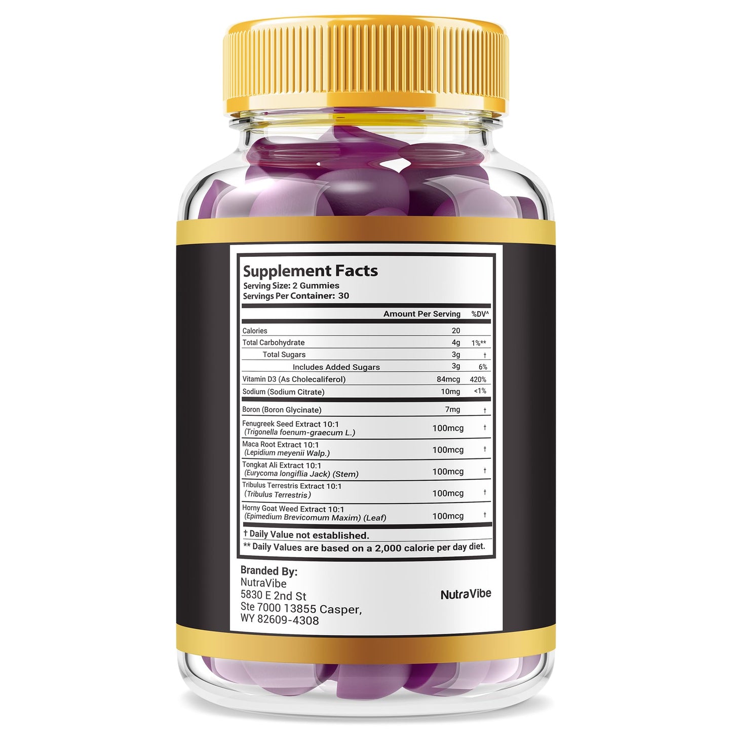 NutraVibe Wild Buffalo Gummies 120 Gummies