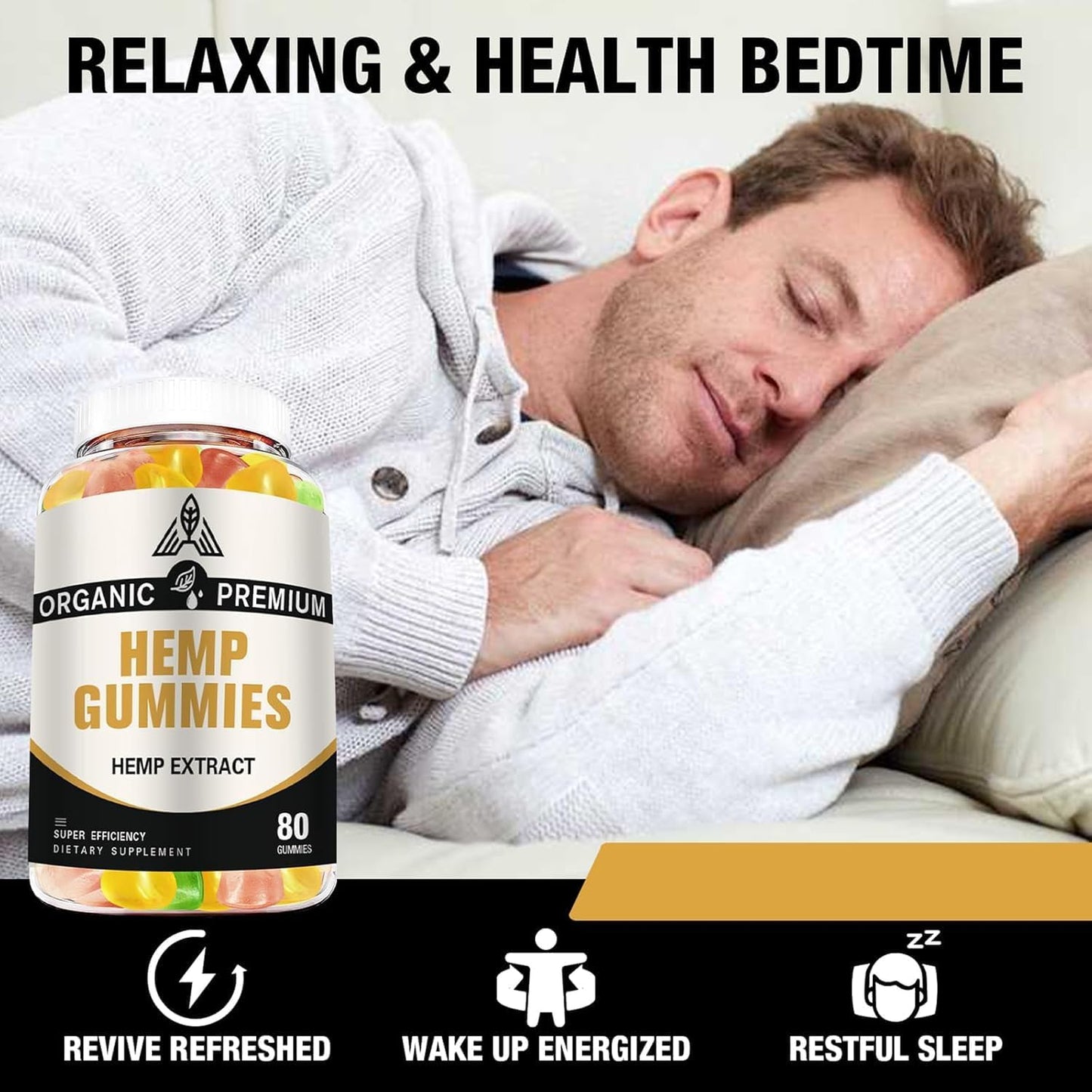 DriRaych Hemp Gummies for Sleep, Pain, Anxiety Relief Extra Strength High Potency, 160 Gummies