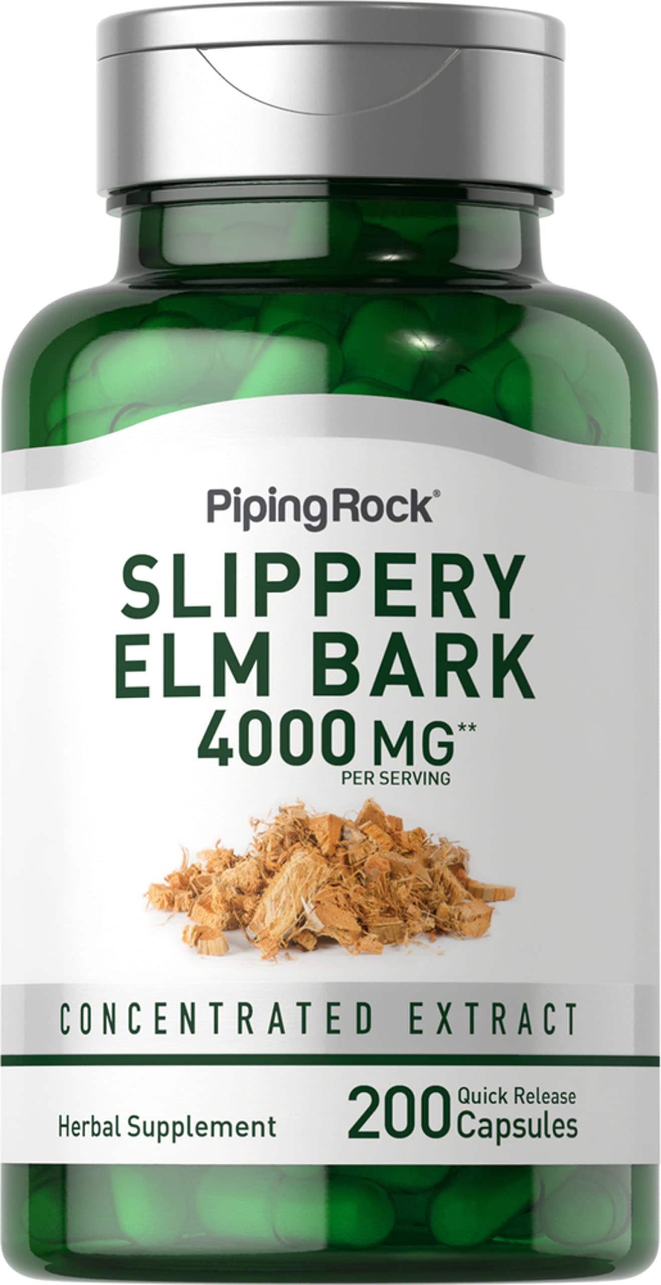 Piping Rock Slippery Elm Bark Capsules, 200 Capsules