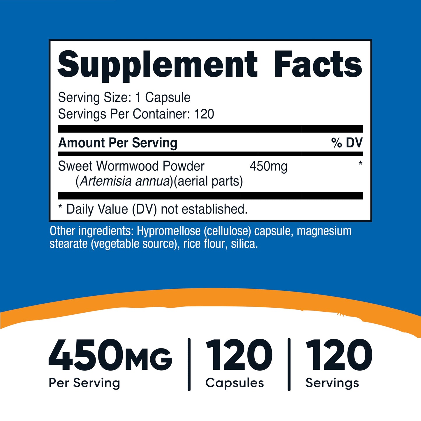 Nutricost Wormwood 450mg Capsules, 120 Count