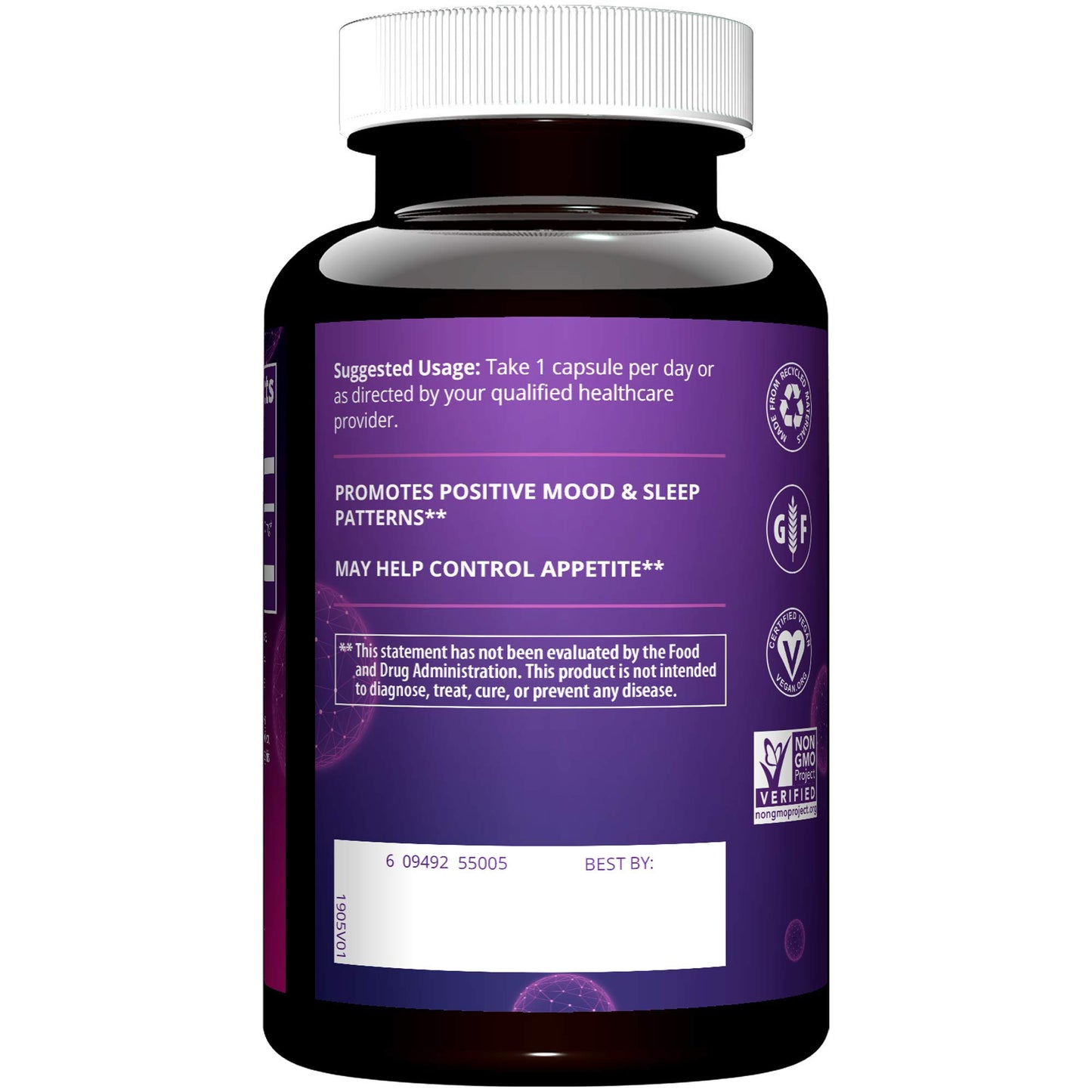 MRM 5-HTP 50 mg Capsules, 30 Servings