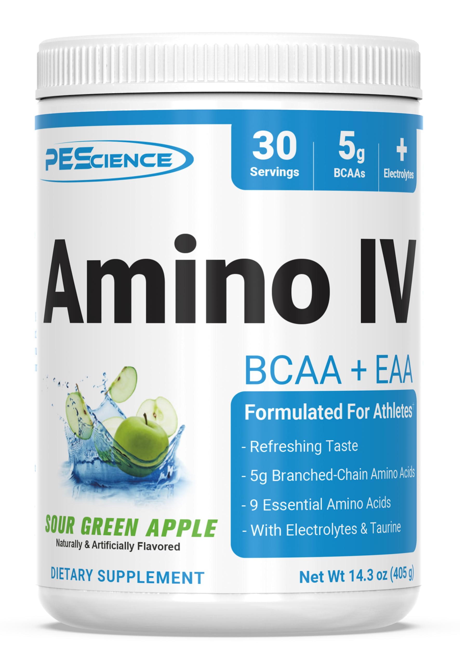 PEScience Amino IV BCAA & EAA Powder, 14.3 oz
