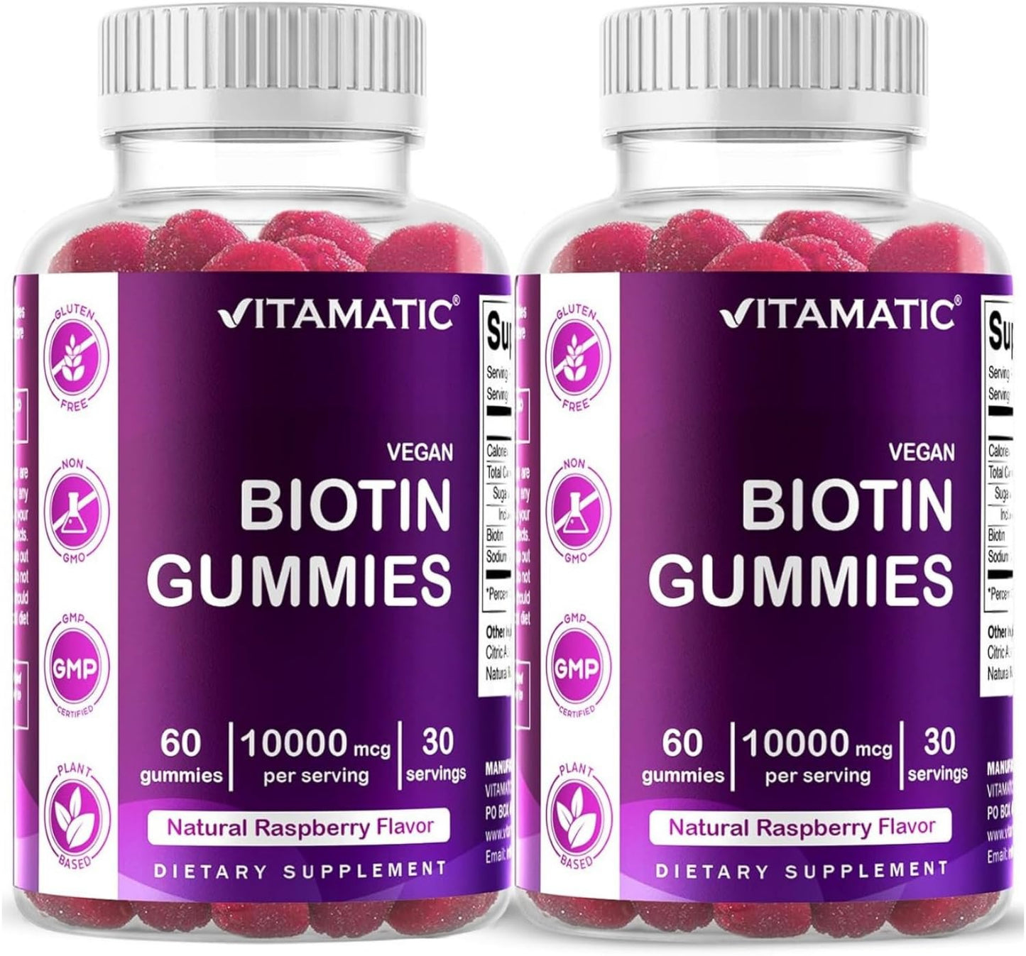 Vitamatic Biotin Gummies 10,000 mcg, 60 Gummies