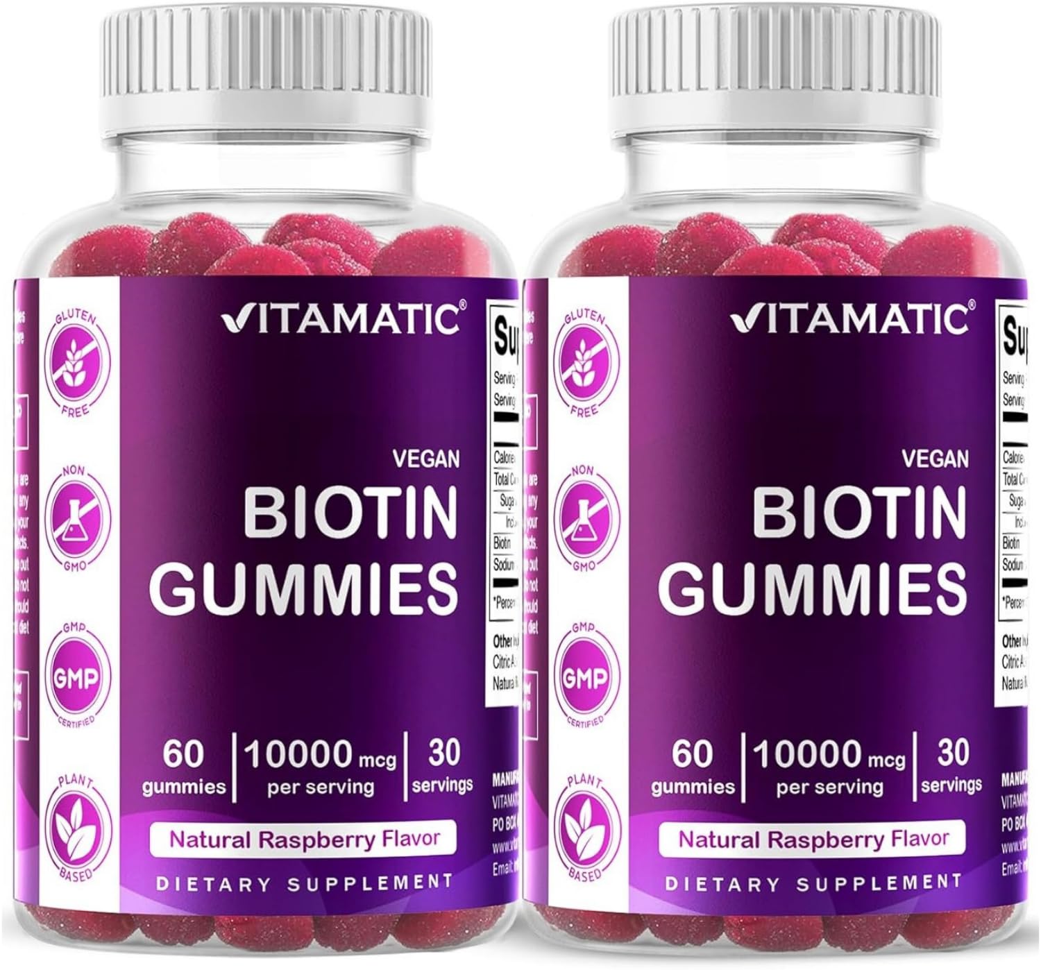 Vitamatic Biotin Gummies 10,000 mcg, 60 Gummies
