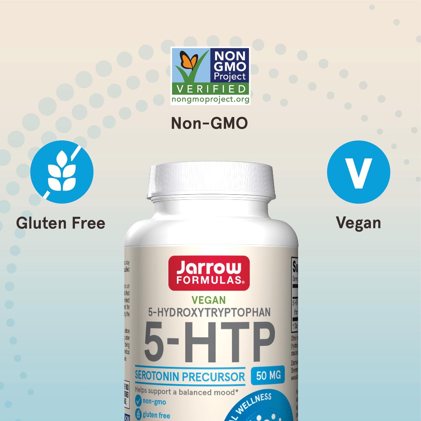 Jarrow Formulas 5-HTP 100 mg Serotonin Precursor Capsule, 90 Count