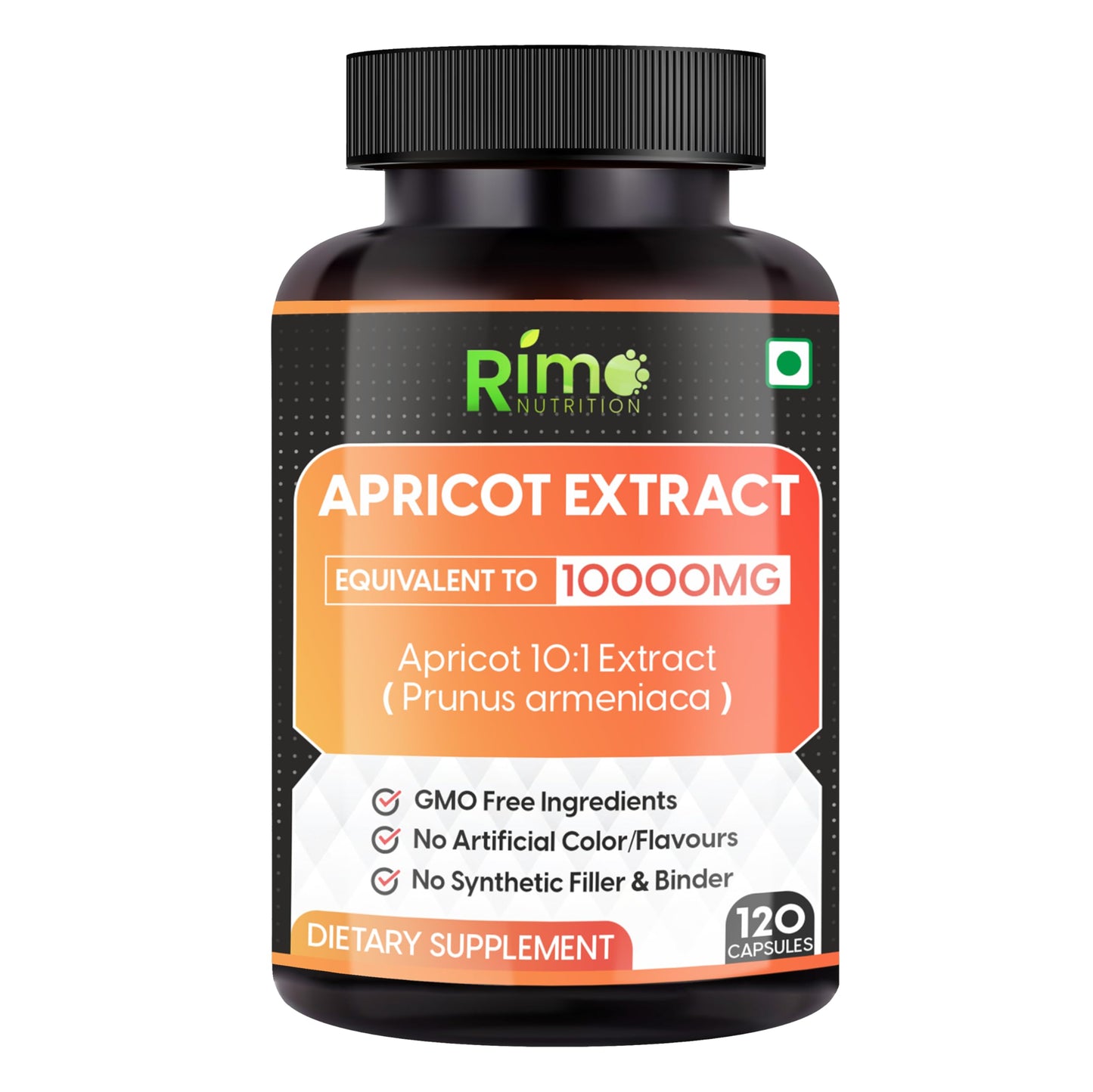 Rimo Nutrition Apricot Capsules, 120 Count
