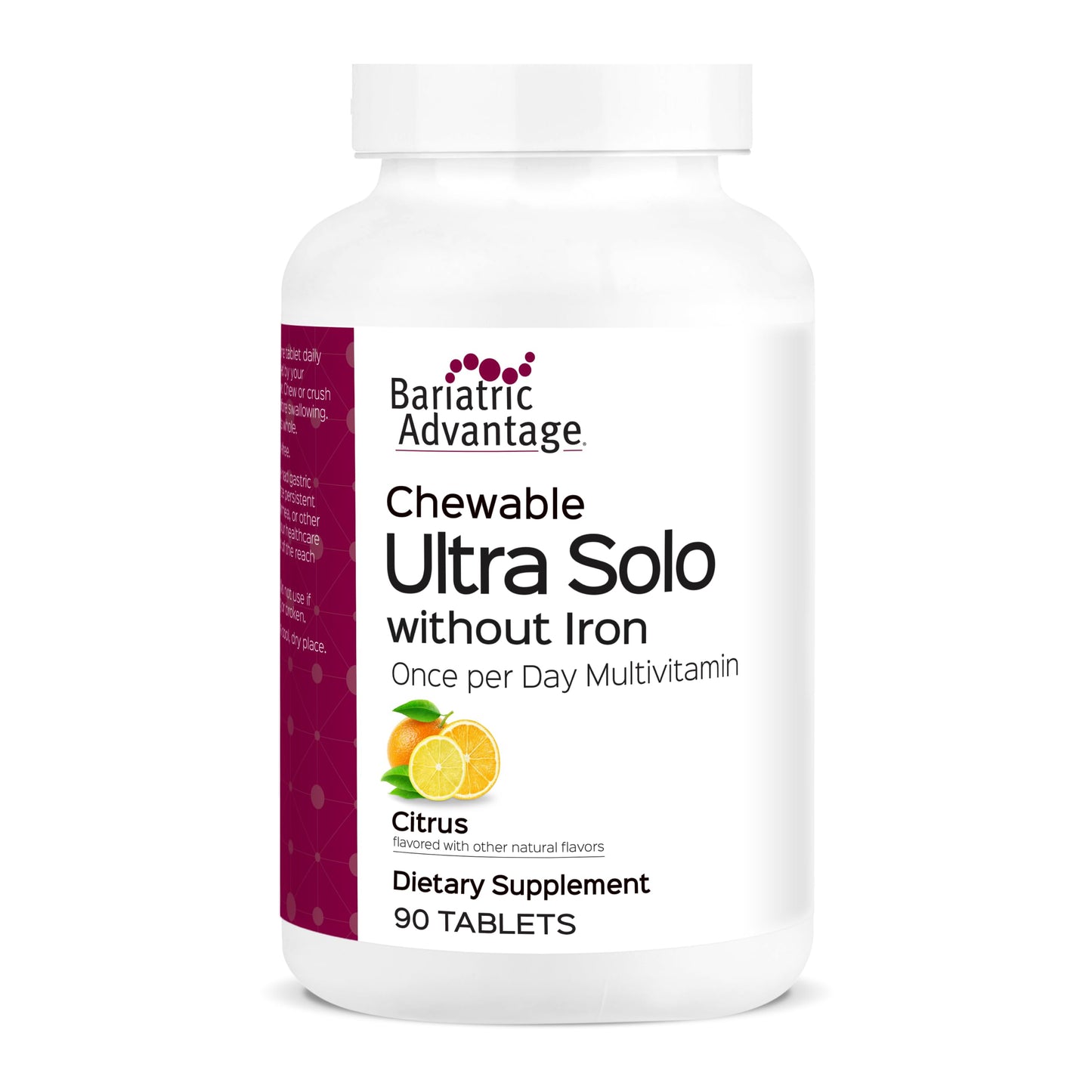 Bariatric Advantage Chewable Ultra Solo Without Iron - Citrus Tablet, 90 Tablets