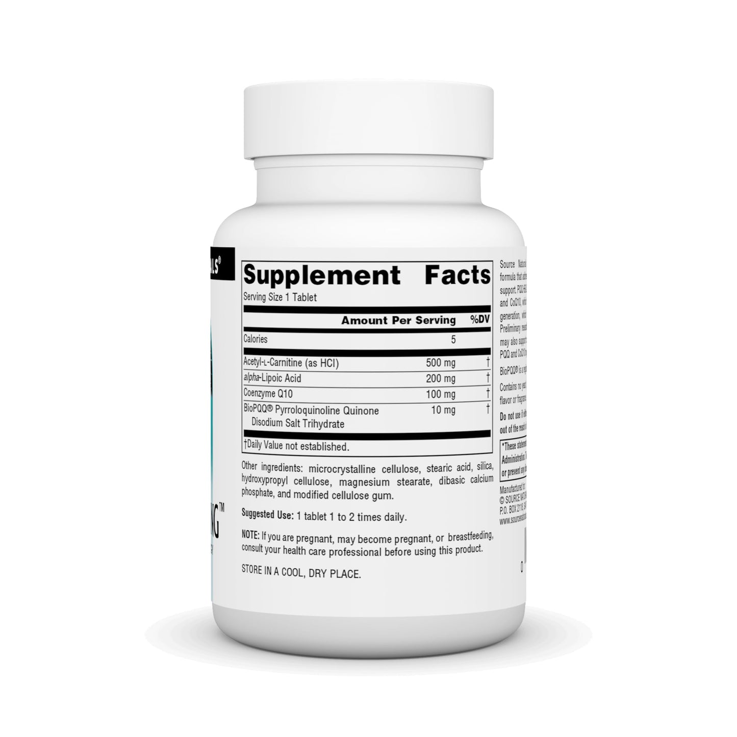 Source Naturals PQQ Healthy Aging for Mitochondrial Energy & Brain Support Tablet 30 Count