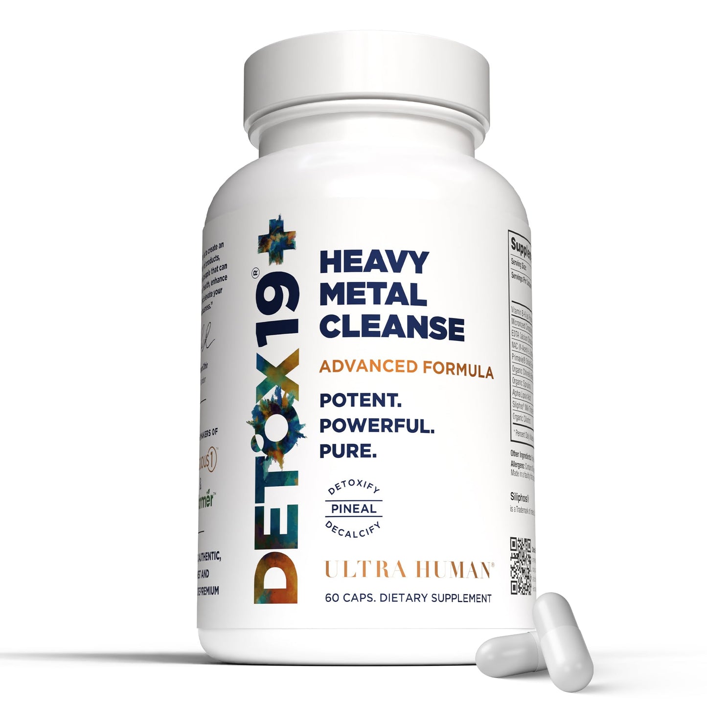 Ultra Human DETOX-19 Zeolite, Shilajit, NAC, EDTA Daily Cleanse Capsules 60