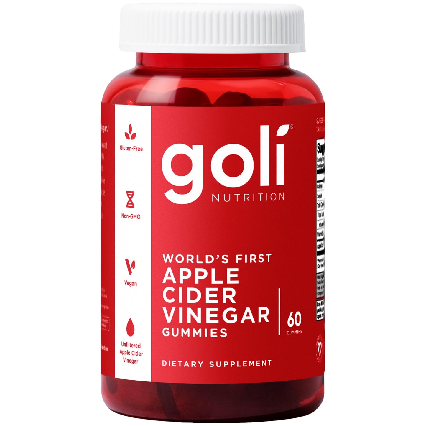 Goli Apple Cider Vinegar Gummies with Vitamin B12 60 Count