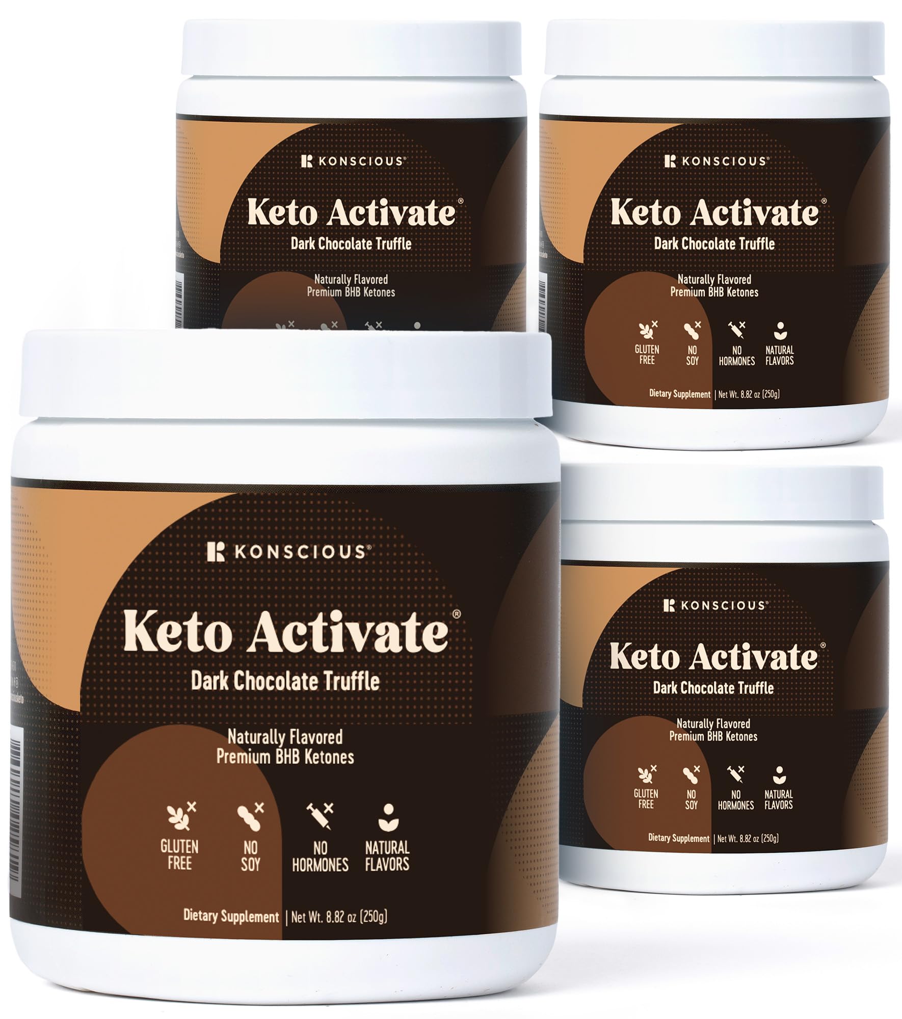 KETO ACTIVATE Dark Chocolate Truffle Exogenous Ketones Drink Powder, 40