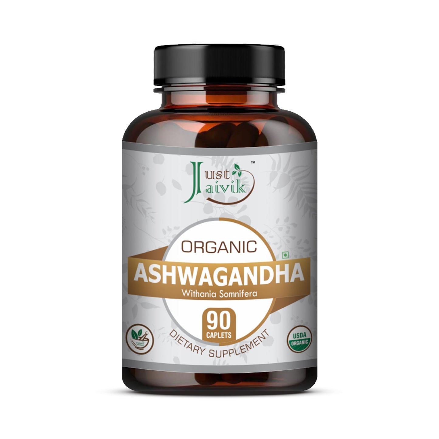 Just Jaivik Organic Ashwagandha Tablets 90 Count