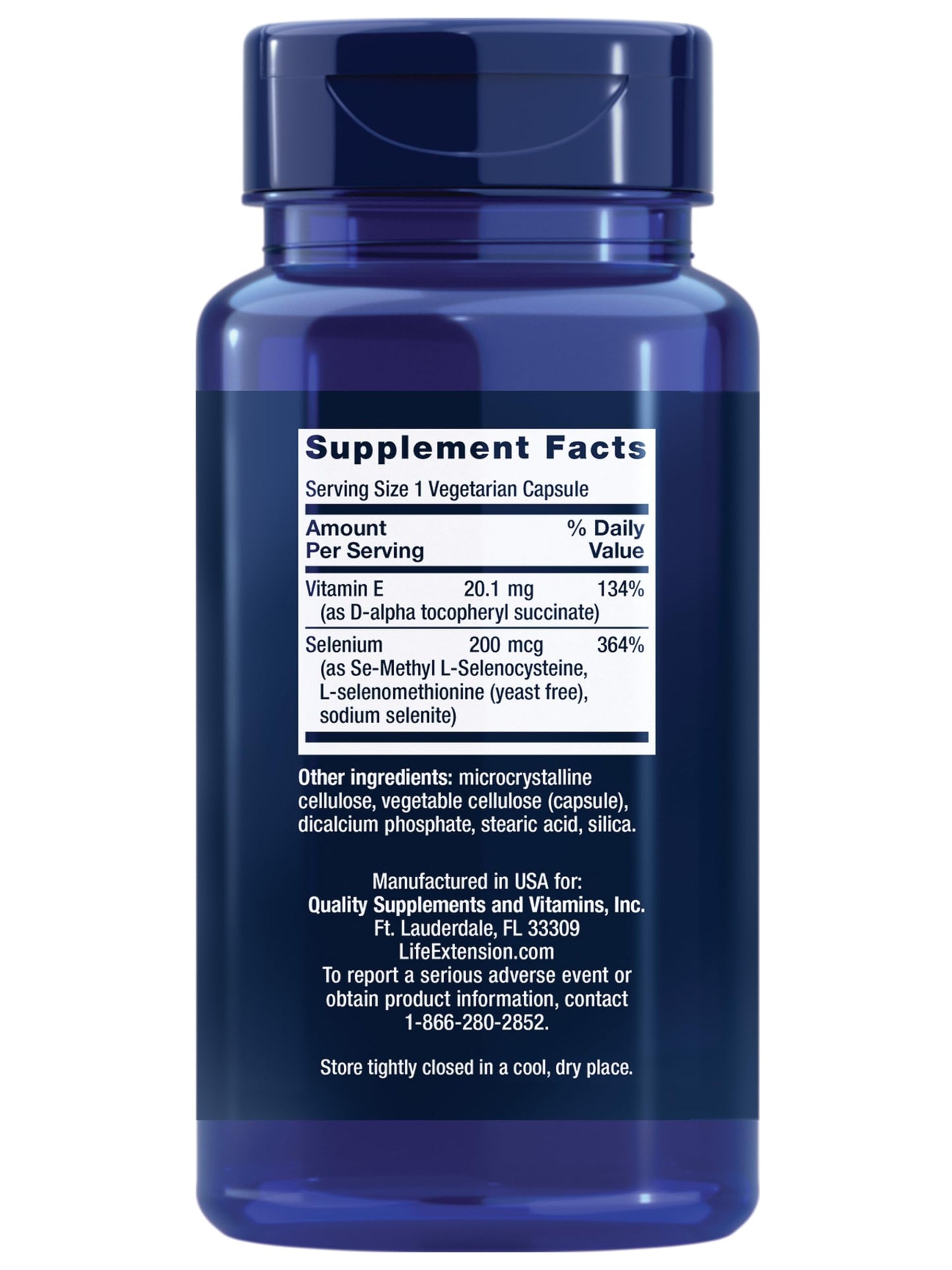Life Extension Super Selenium Complex 200 mcg Capsules – 3 Forms of Selenium, Vitamin E – 100 Capsules