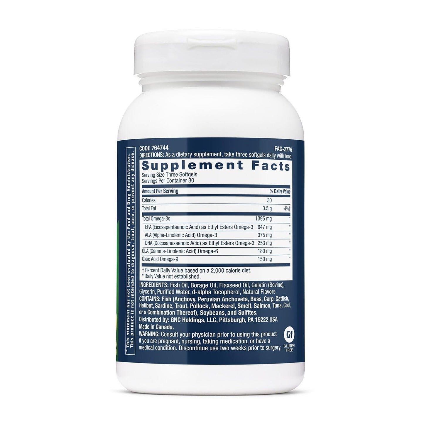 GNC Triple Strength Omega Complex Softgels 90 Count