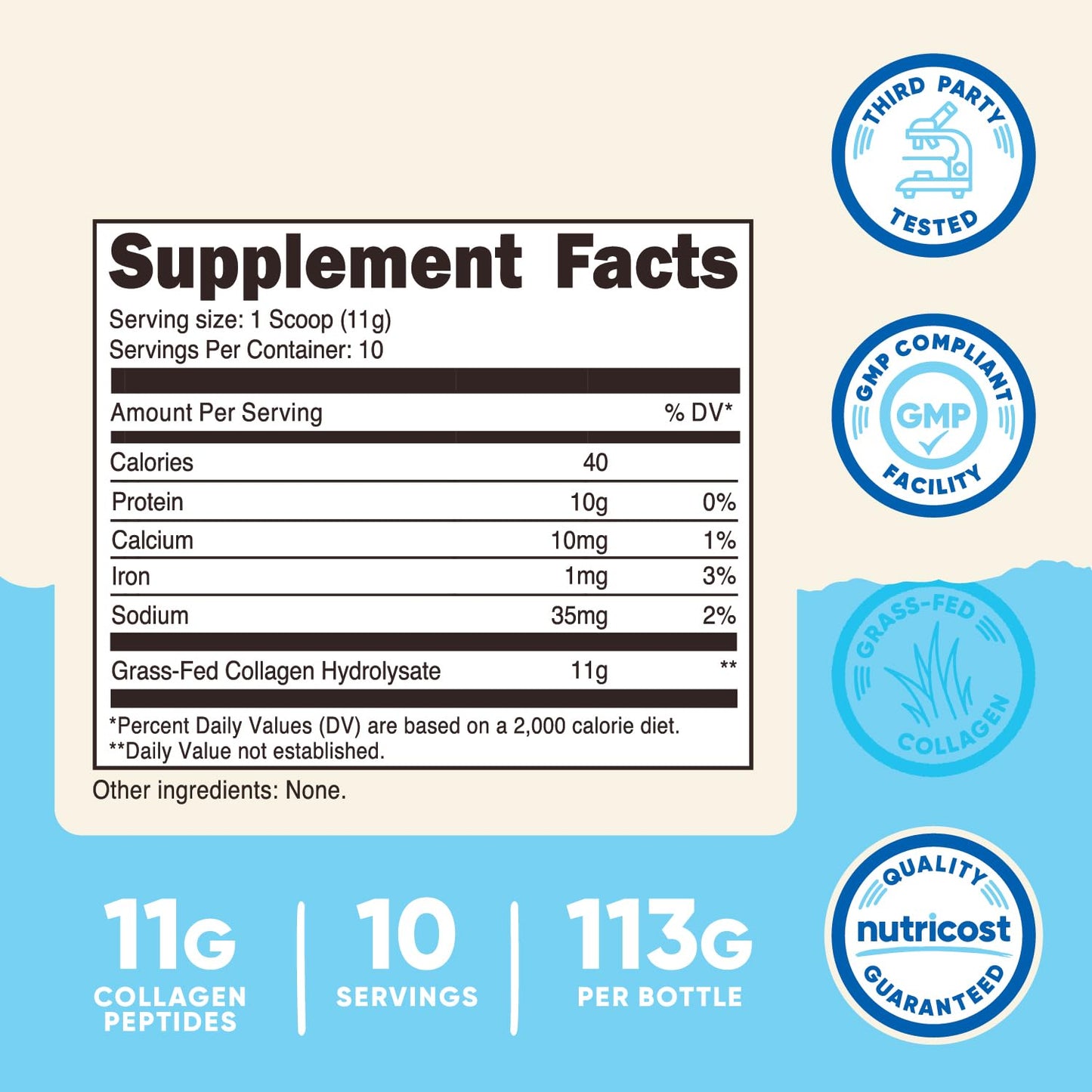 Nutricost Collagen Peptides Powder 4 oz