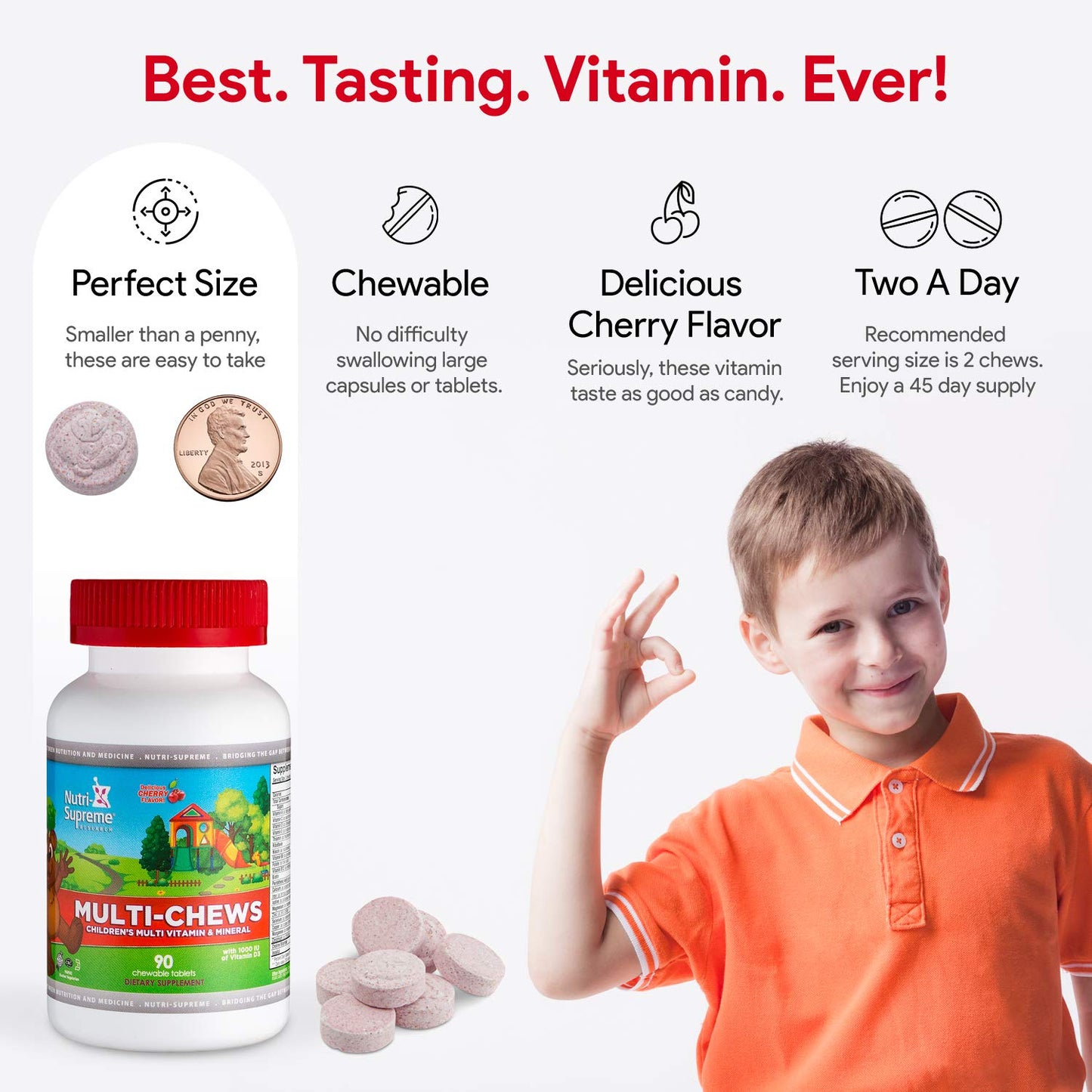 NUTRI-SUPREME RESEARCH Delicious Kids Multivitamin Gummy 90