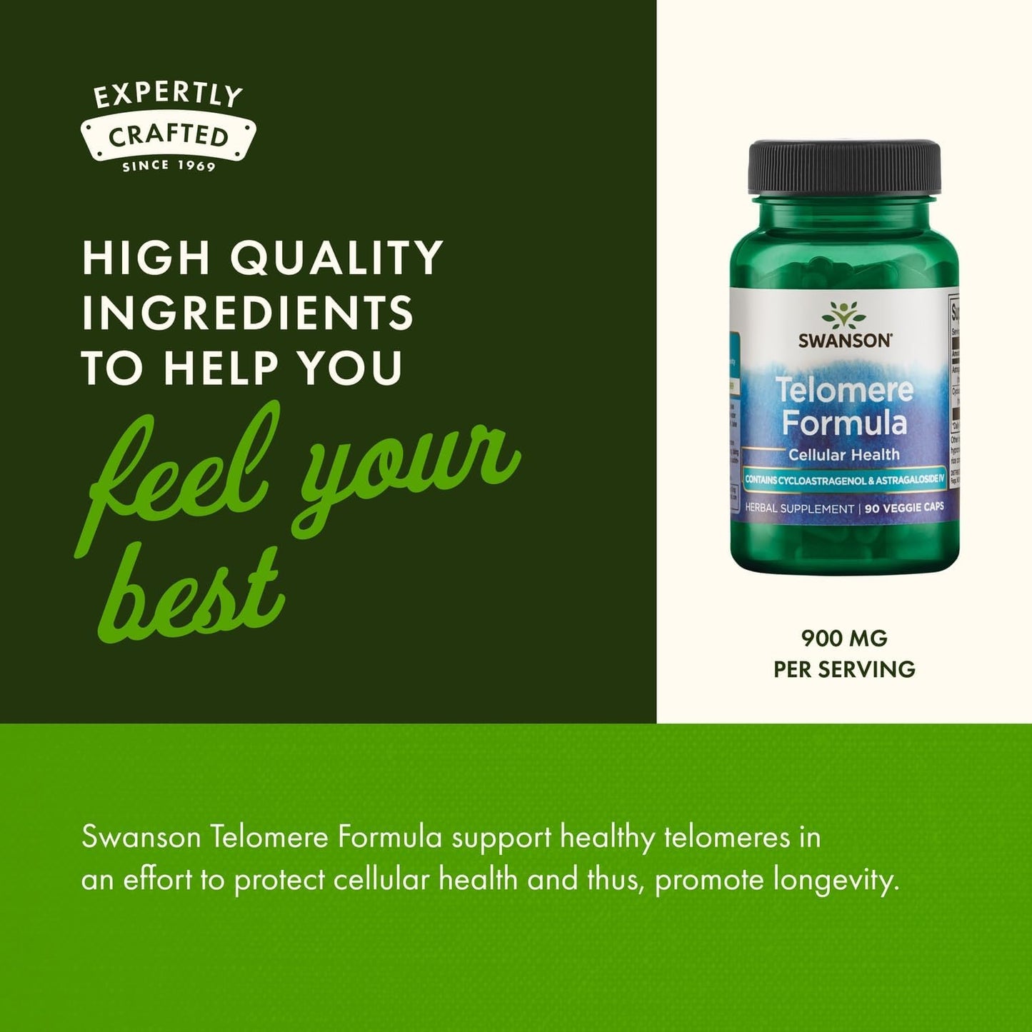 Swanson Telomere Formula 180 Capsules