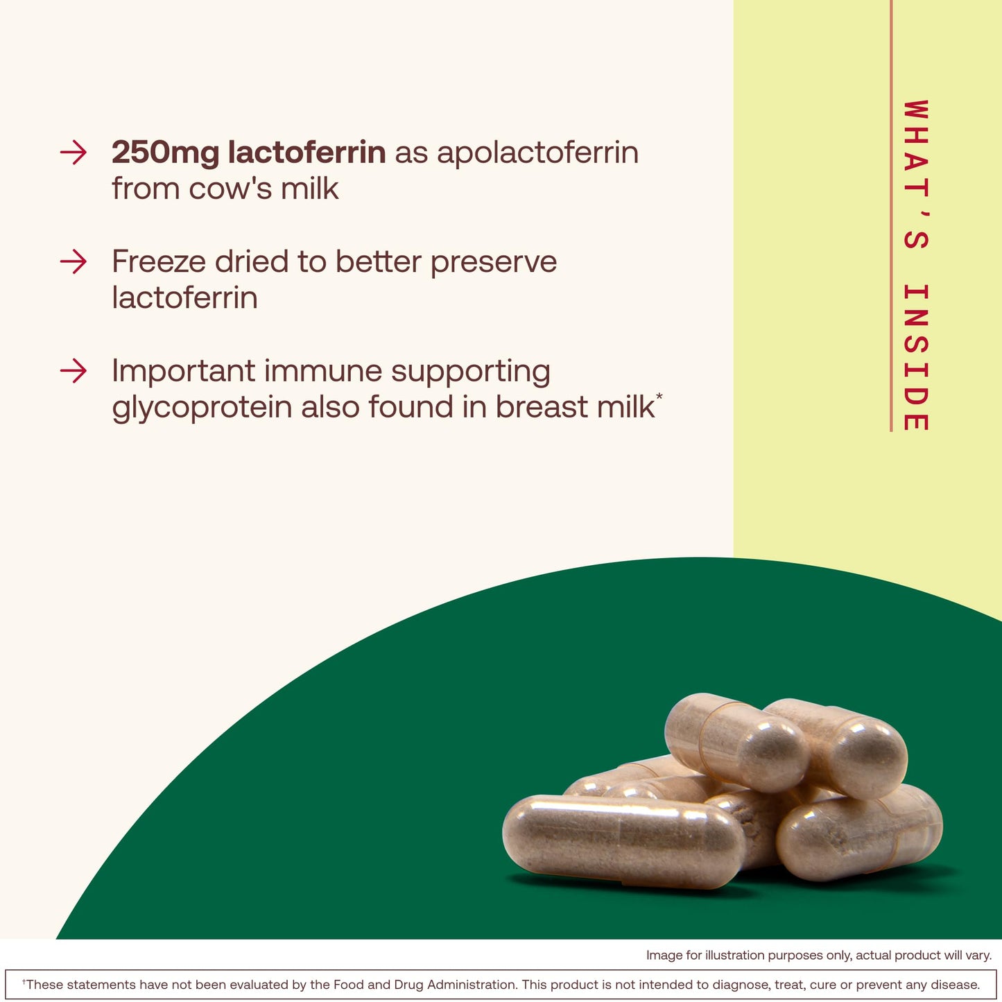Jarrow Formulas Lactoferrin 250 mg Capsules, 60 Count