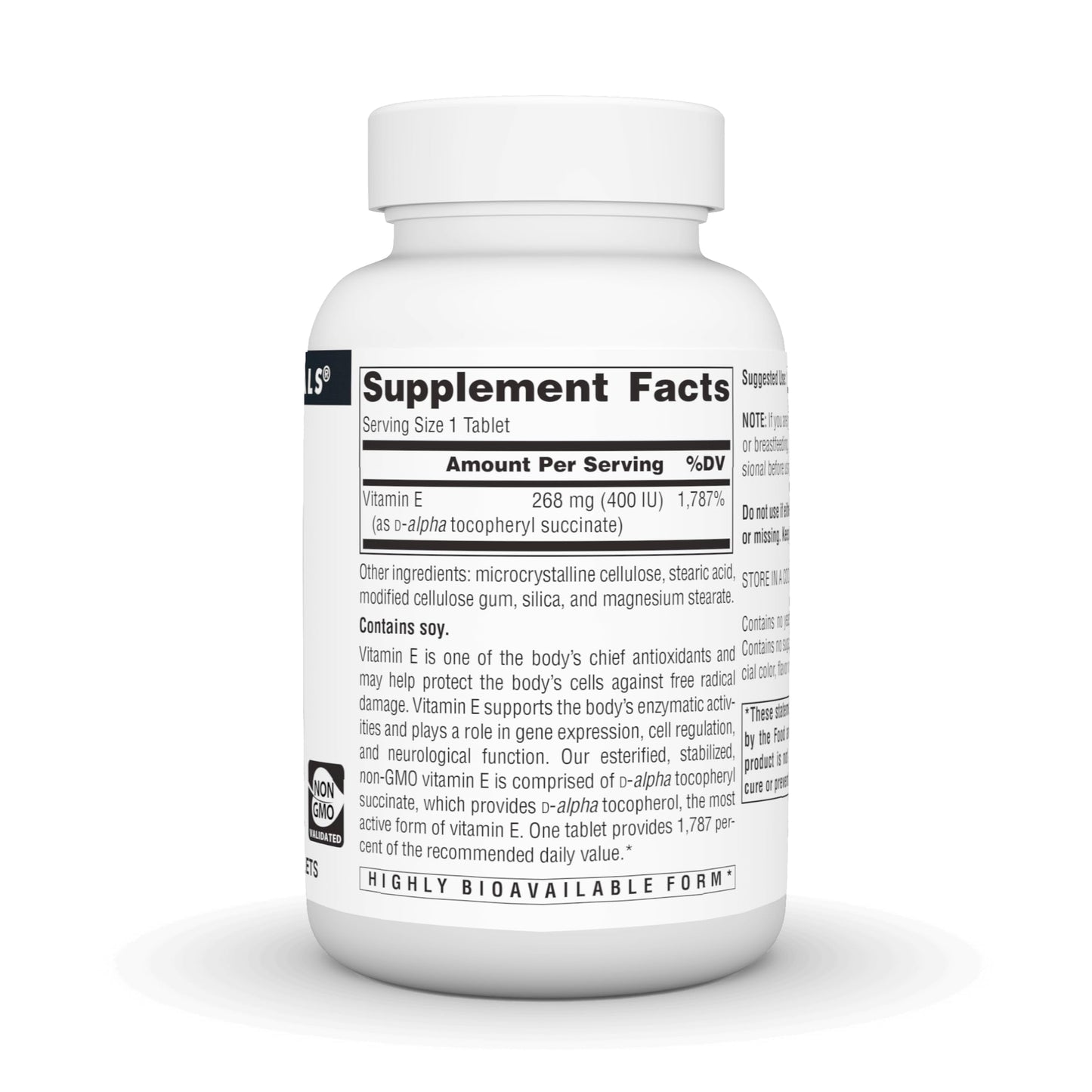 Source Naturals Non-GMO Vitamin E Antioxidant Support 268 mg (400 IU), Tablet, 120 Tablets