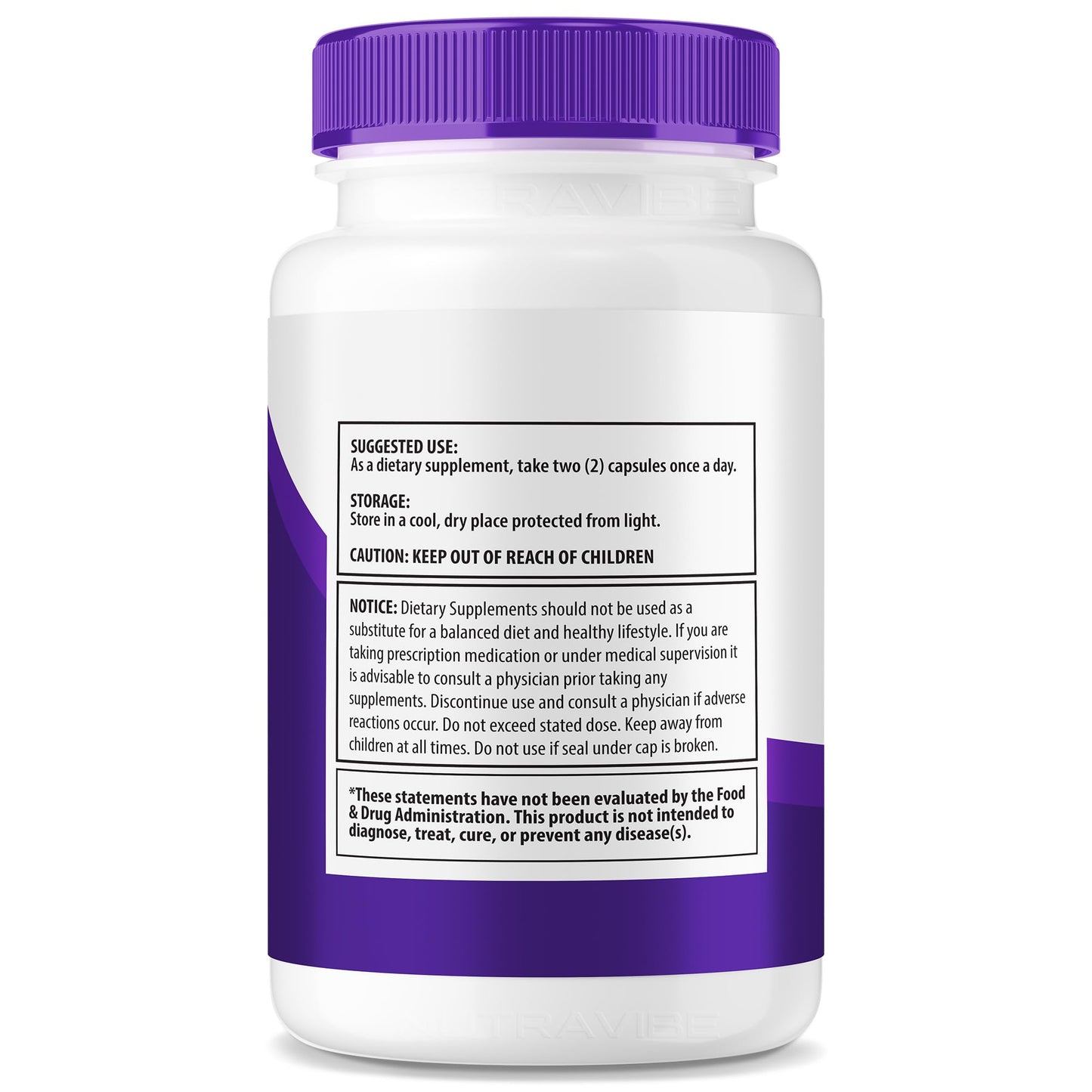 NutraVibe Neurocept Brain Supplement and Concentration Support Formula Capsule 120 Count