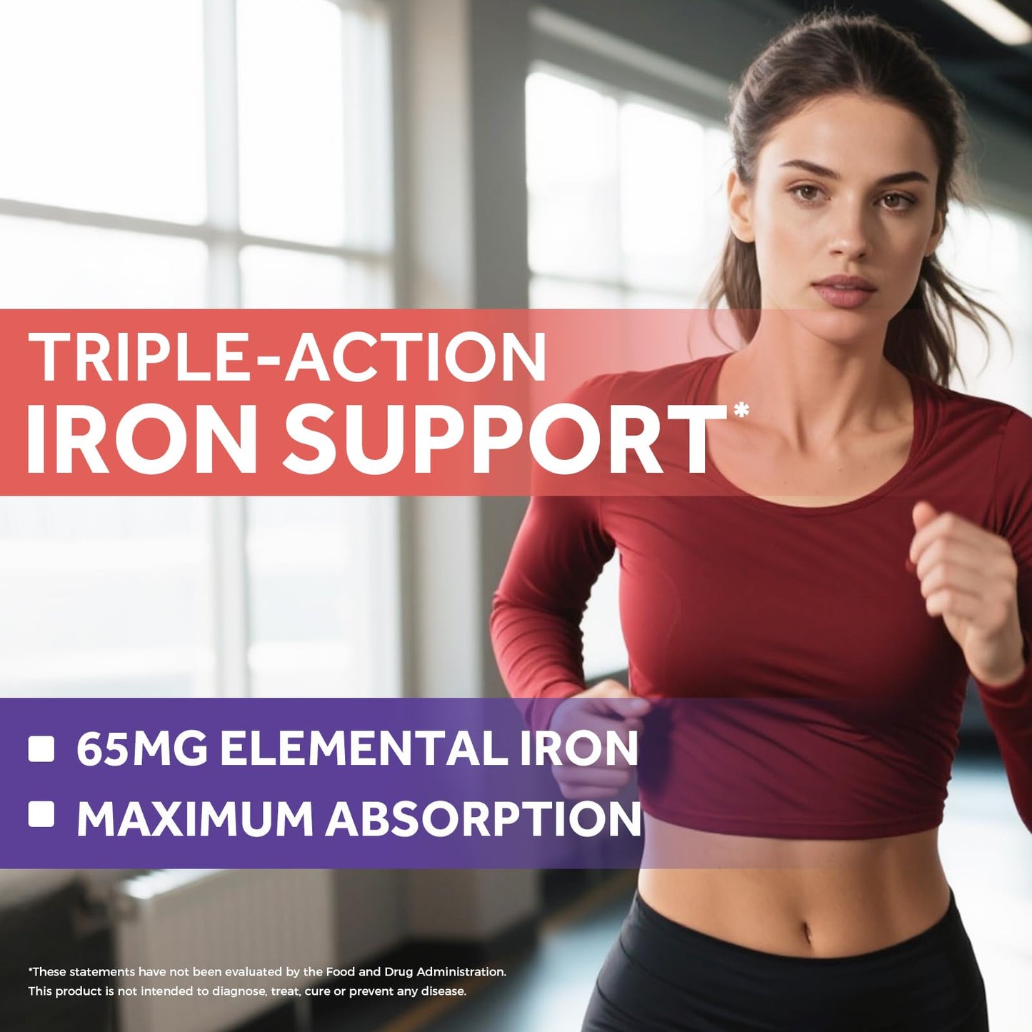 Doctor's Recipes Iron Supplement for Women & Men Tablets, 60 Count