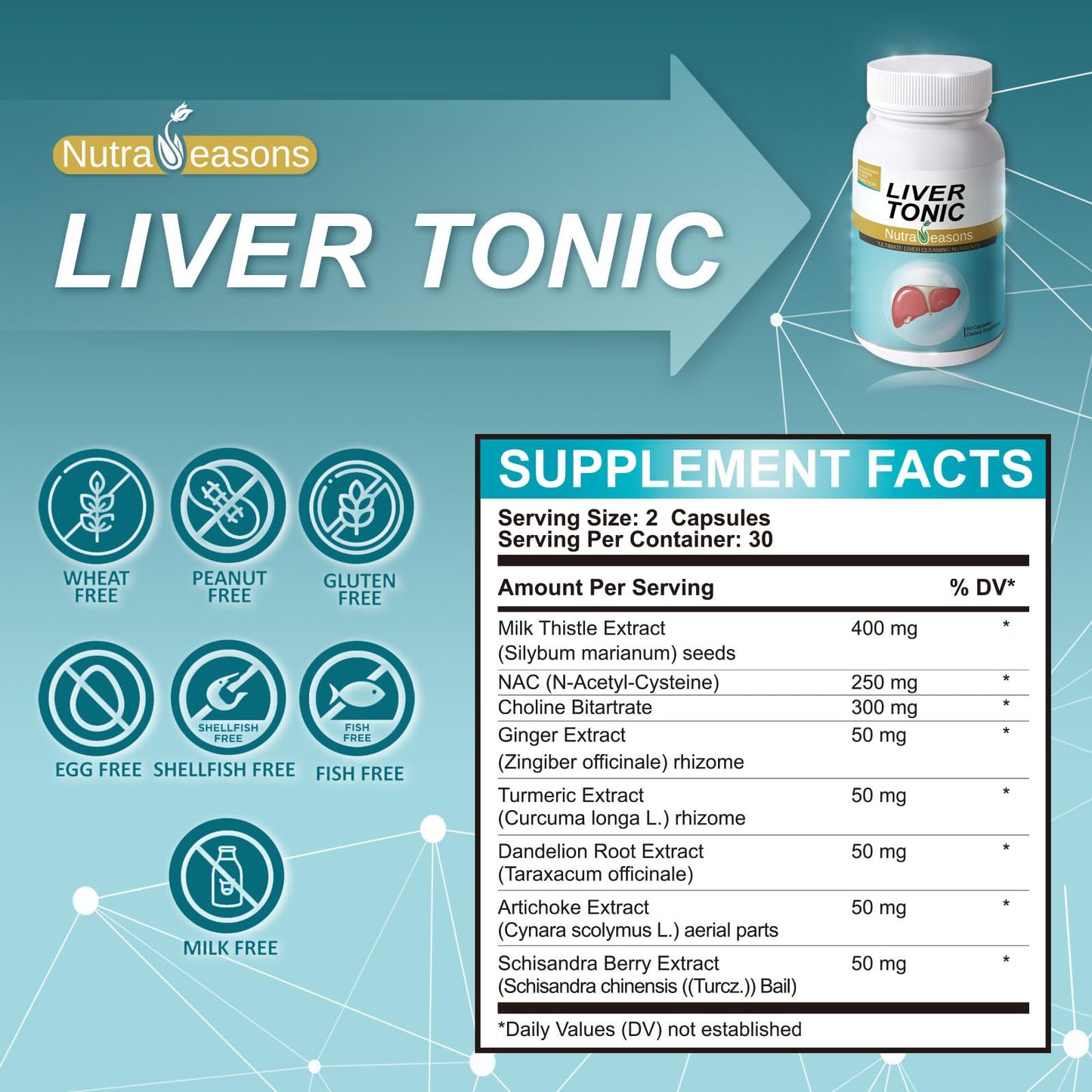 Nutra Seasons Liver Tonic Capsules, 60