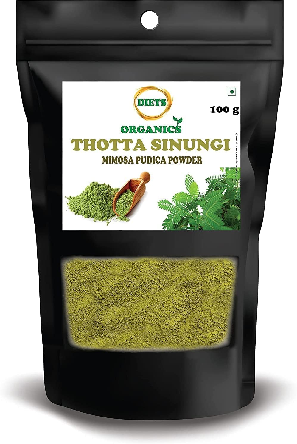 Verem Thotta Sinungi / Mimosa Pudica Powder, 100 g (3.53 oz)