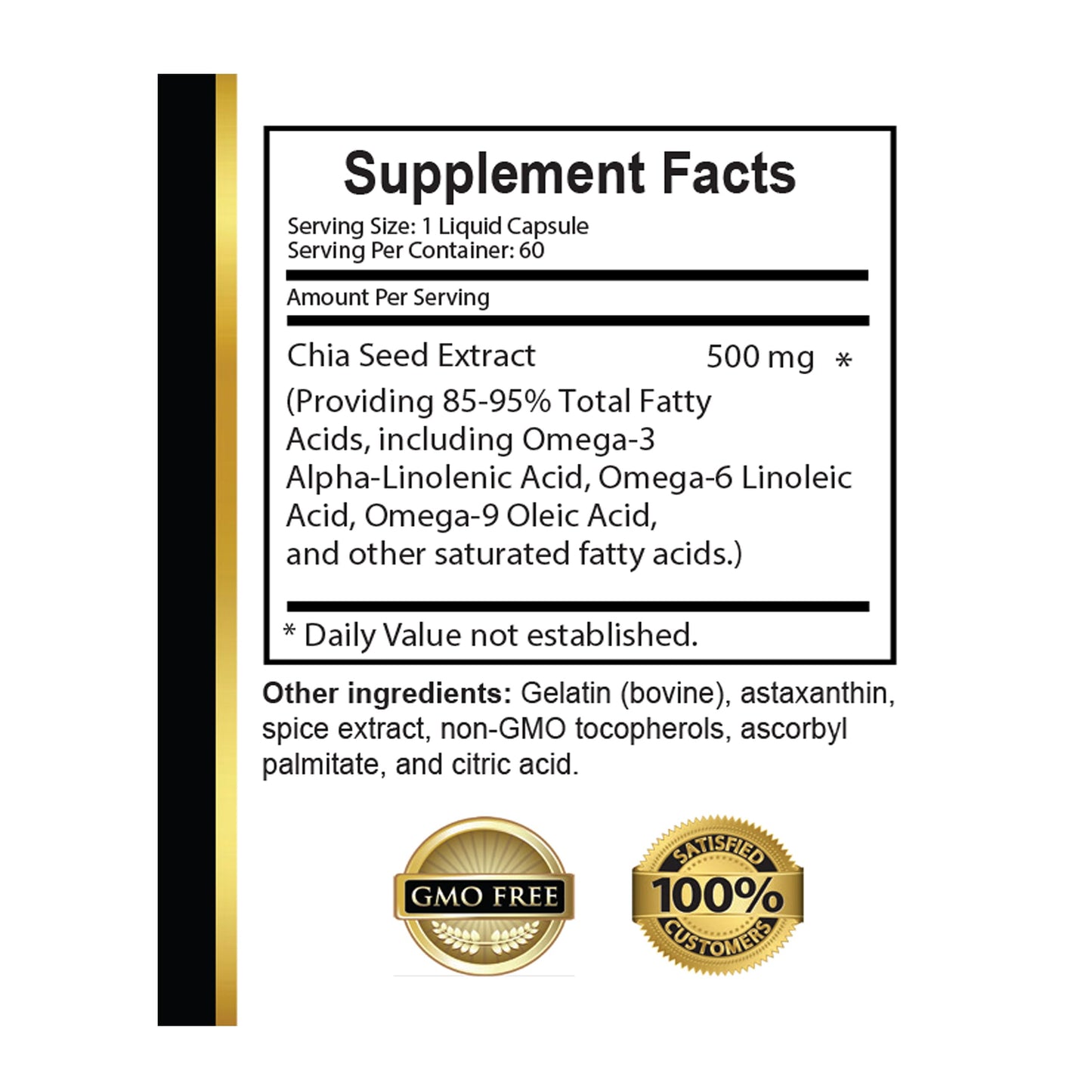 OLANTA TRADE SOLUTION Chia Seed Supplement Capsule 60 Capsules