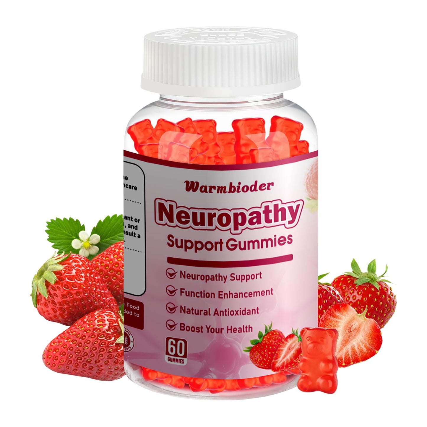 Warmbioder Sugar Free Neuropathy Support Gummies, 60 Count