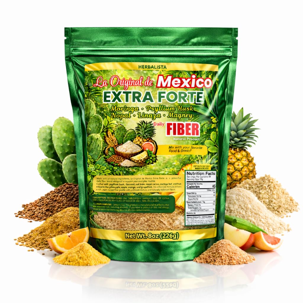 HERBALISTA La Original de Mexico Extra Forte Daily Fiber Powder, 8 oz