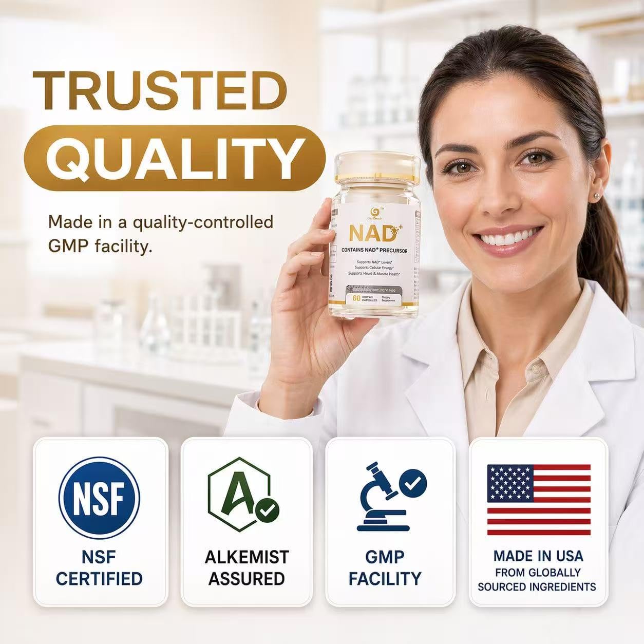 GenBench NAD+ Supplement Capsule 60 Count