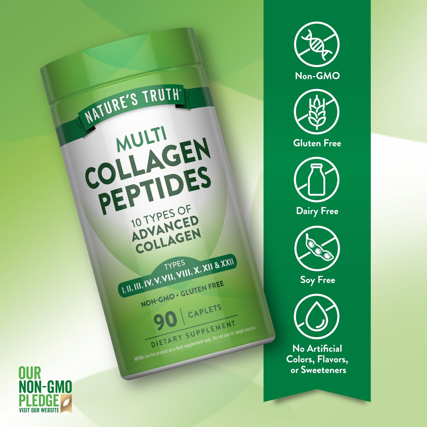 Nature's Truth Multi Collagen Peptide Caplets 90 Count