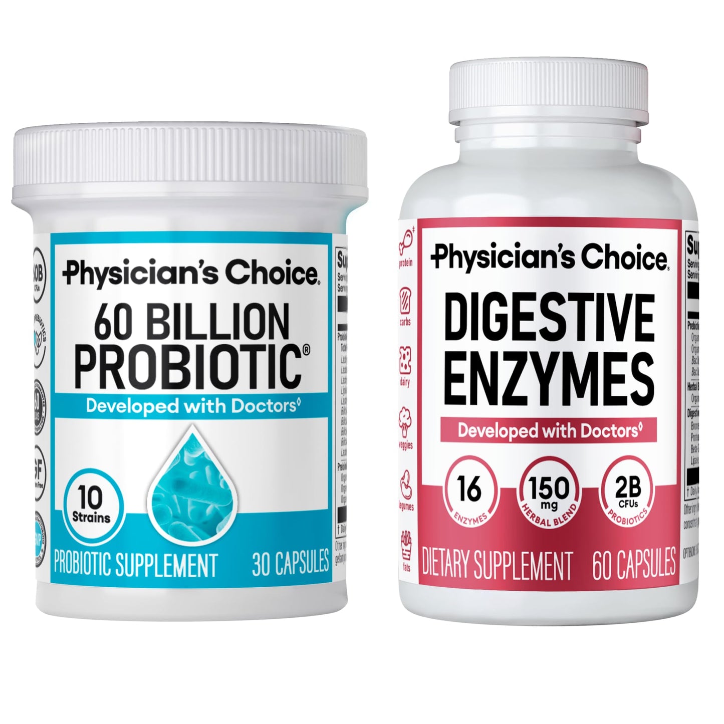 Physician's CHOICE Advanced Gut Health Bundle Capsules 90 Count