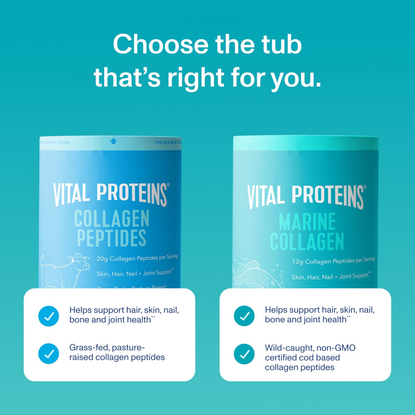 Vital Proteins Marine Collagen Peptides Powder - 14.5 oz, 34 Servings