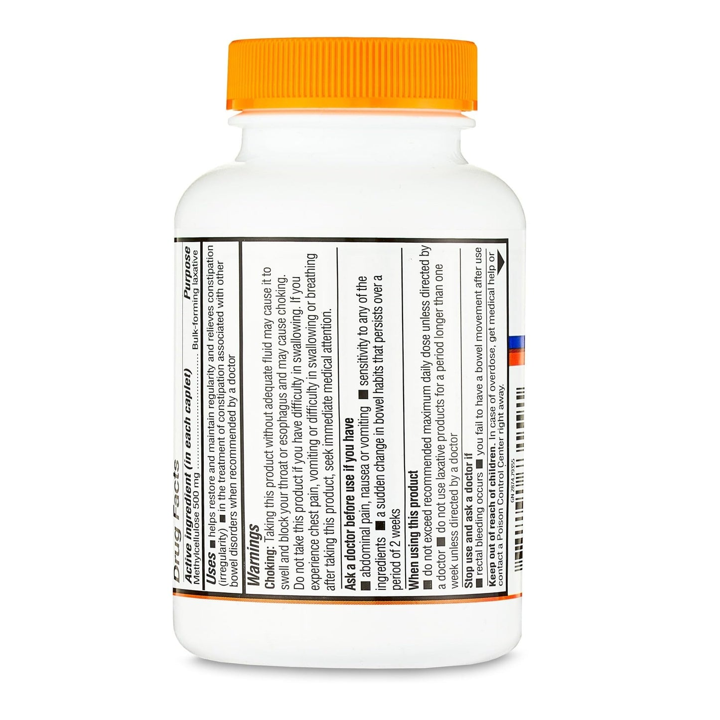 BASKETGOODS Fiber Therapy Methylcellulose 500mg Caplets 100