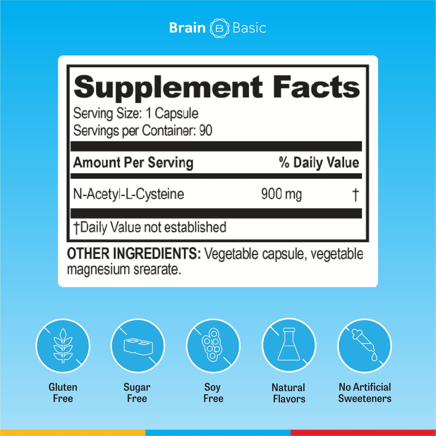 Brain Bean Brain Basics Ultra NAC 90 Capsules