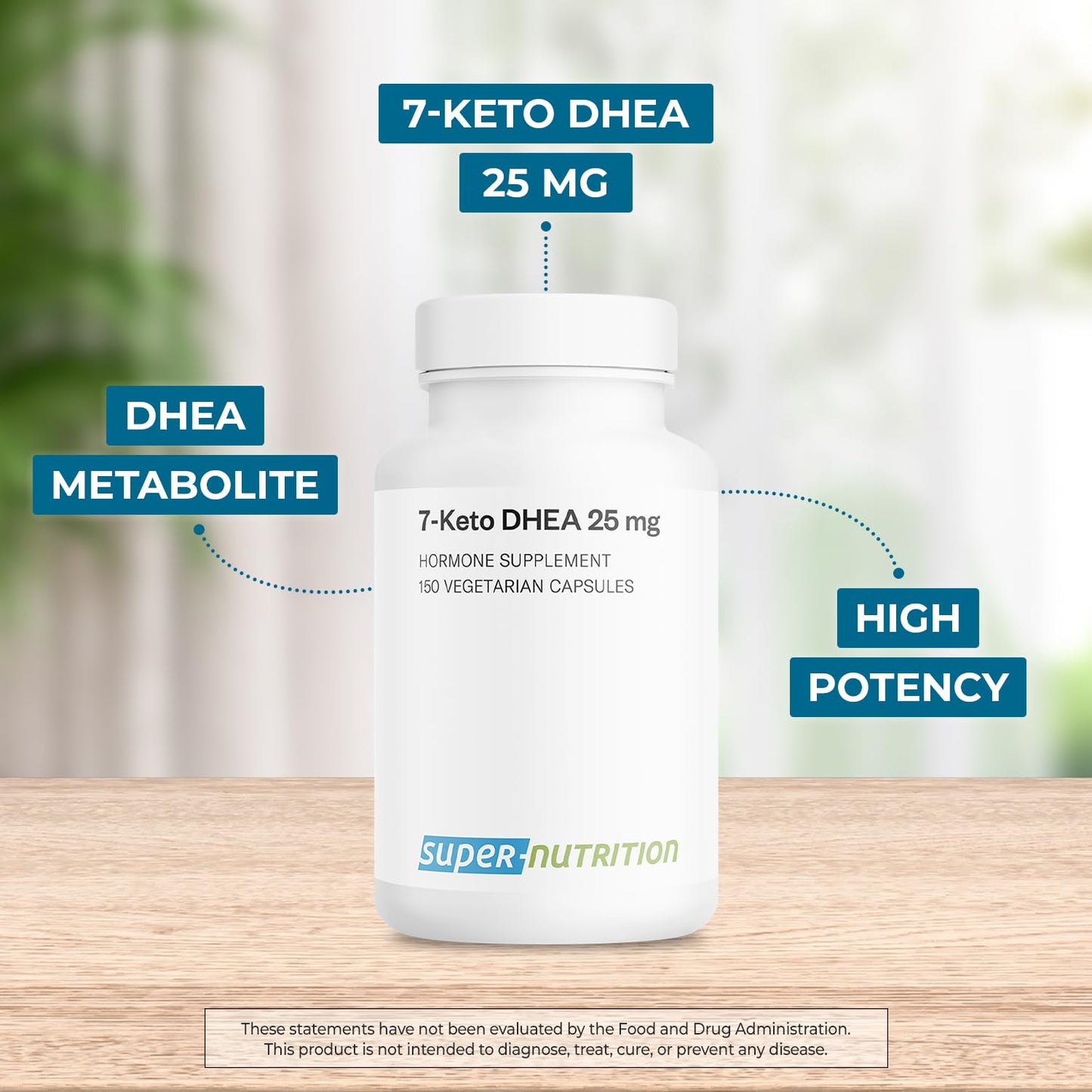 Supersmart 7-Keto DHEA Supplement 25 mg Capsules 150
