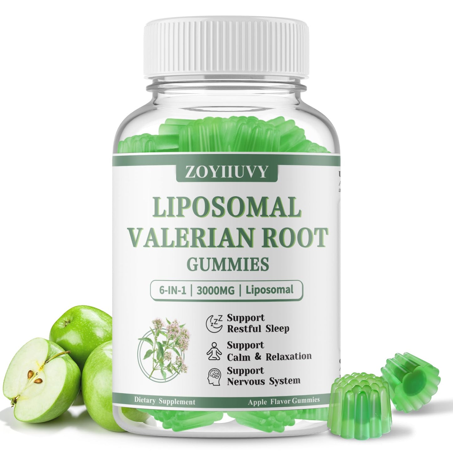 ZOYIIUVY Liposomal Valerian Root Gummies, 60 Count