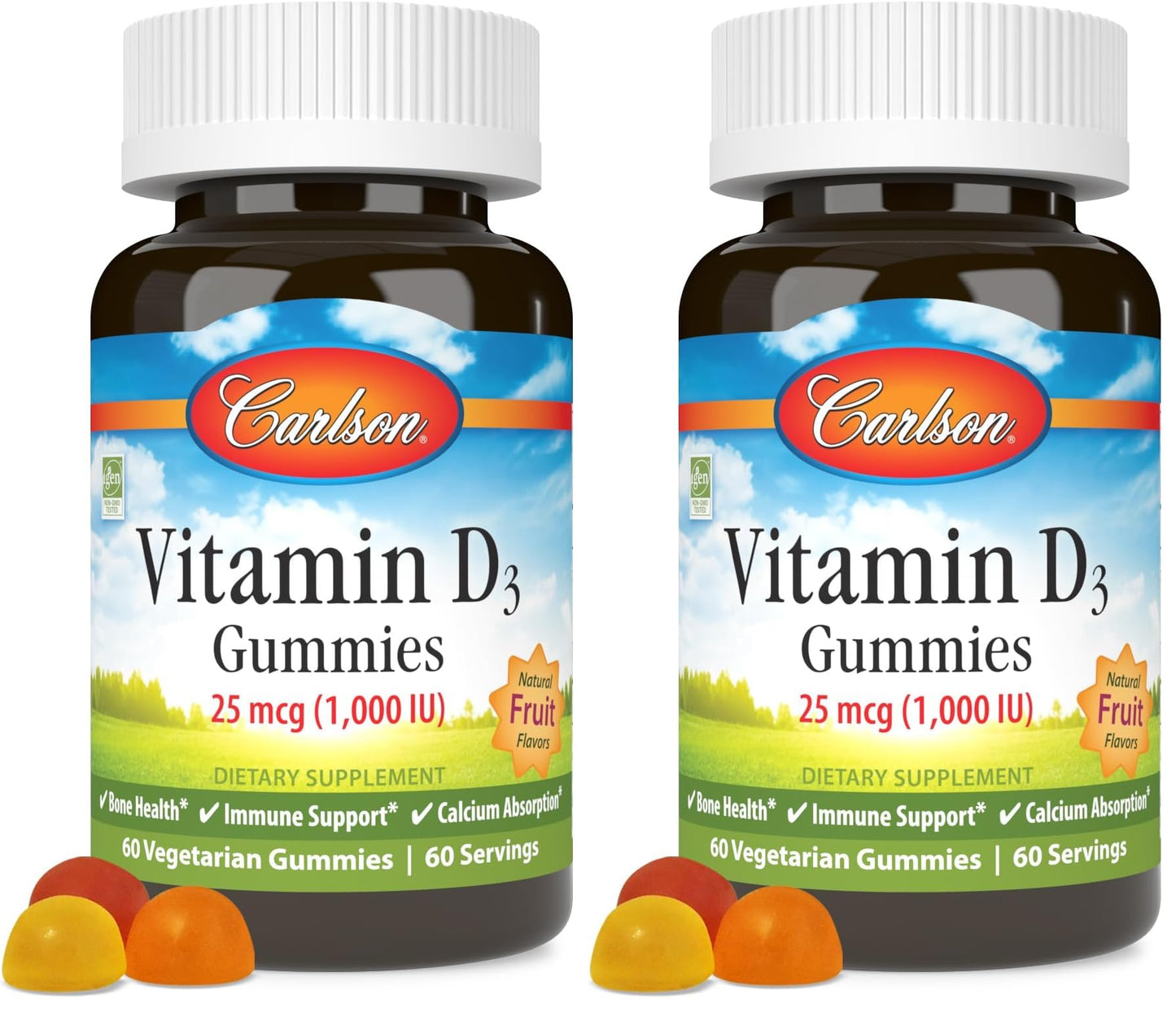 Carlson Vitamin D3 Gummies, 120 Count