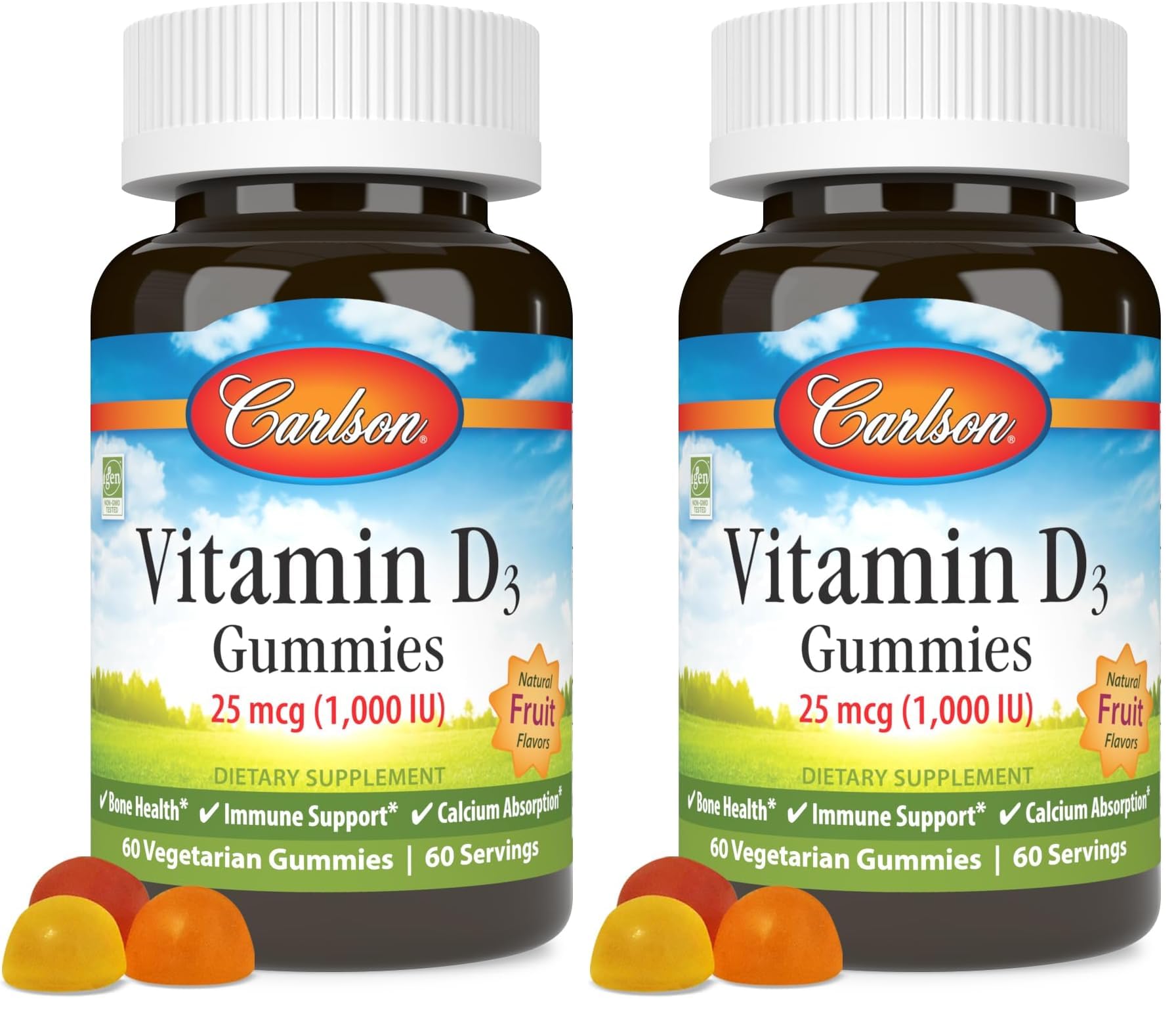 Carlson Vitamin D3 Gummies, 120 Count