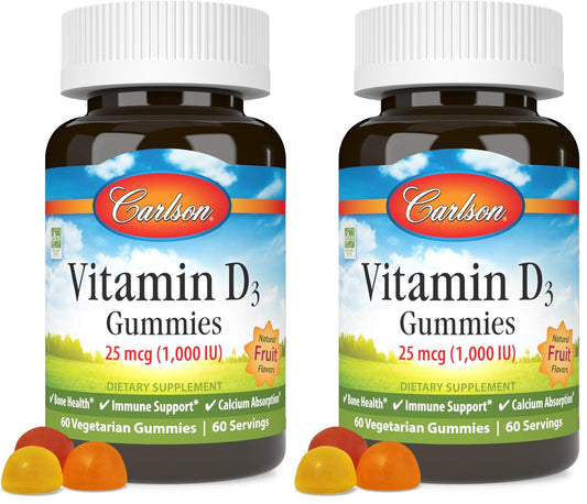 Carlson Vitamin D3 Gummies, 120 Count
