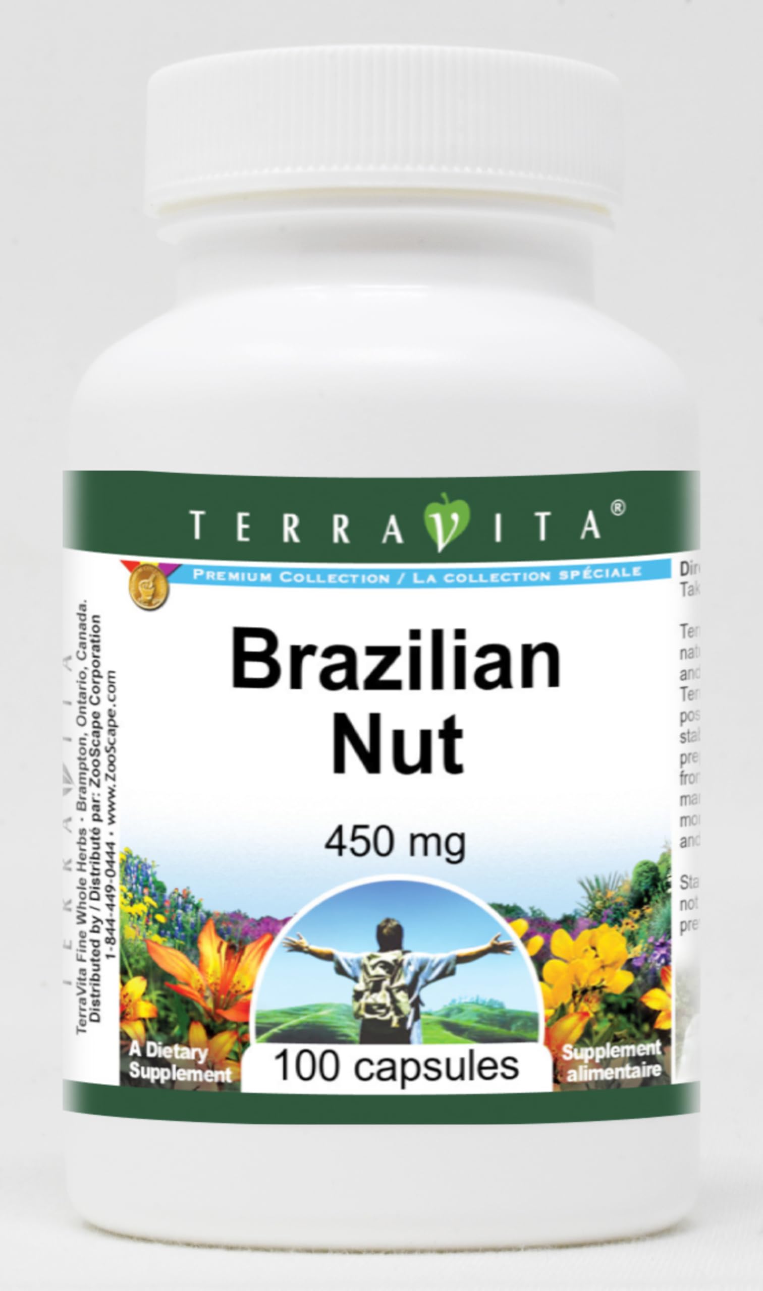 Terravita Brazilian Nut 450 mg Capsules, 100 Count